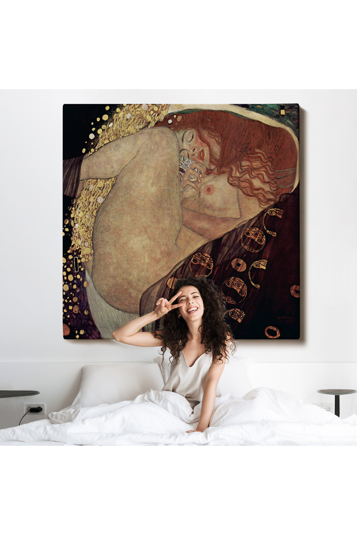 Gustav Klimt Danae Kanvas Tablosu görsel 6