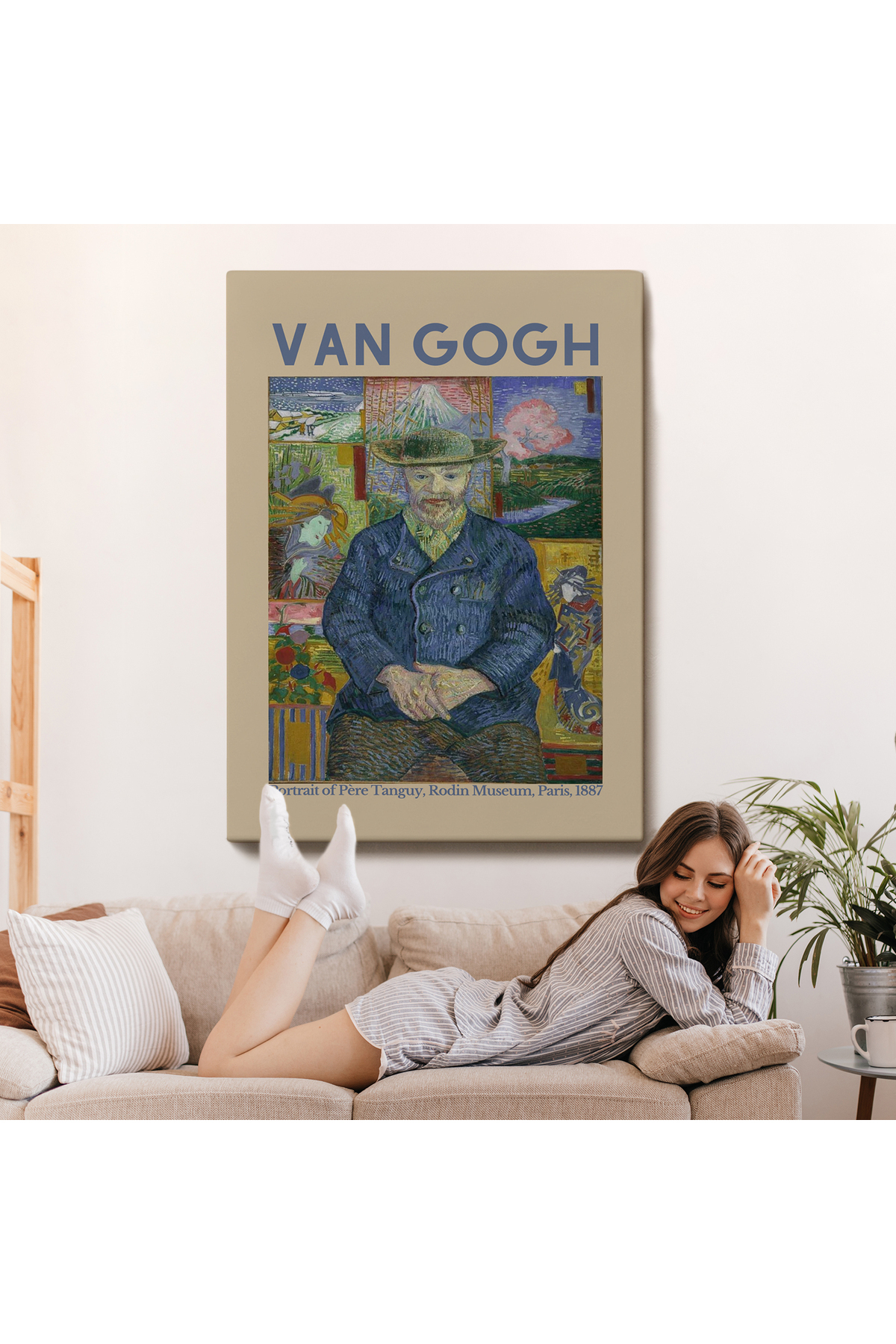 Vincent Van Gogh - Bildnis'İn Babası Tanguy Kanvas Tablo görsel 7
