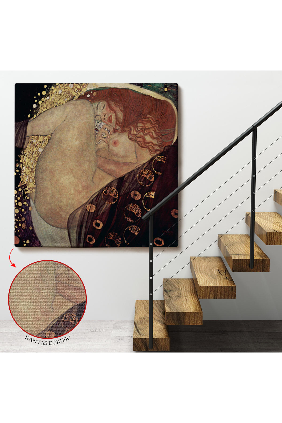 Gustav Klimt Danae Kanvas Tablosu görsel 4