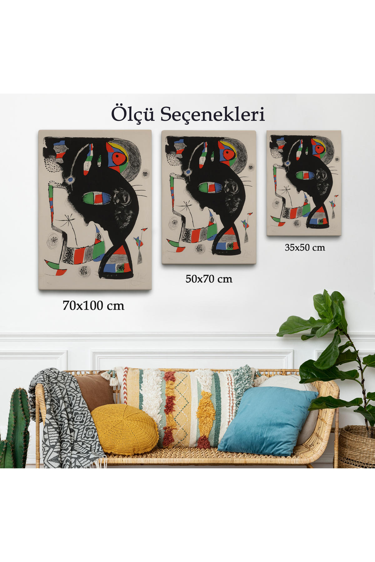 Joan Miro - 42 Rue Blomet Kanvas Tablo görsel 3