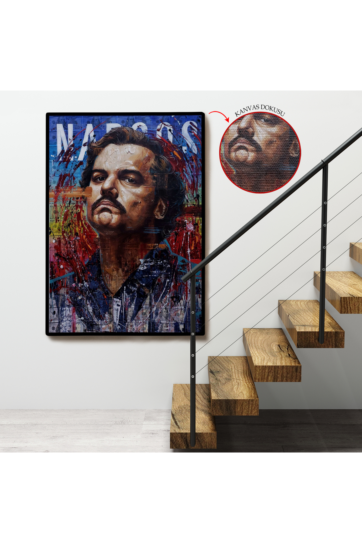 Pablo Escobar Kanvas Tablosu görsel 4