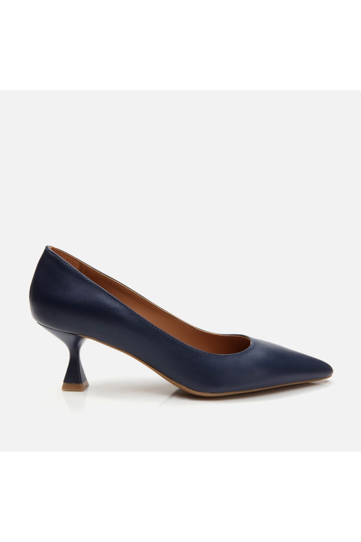 Hotiç-Navy Blue Genuine Leather Women's Stilettos 1