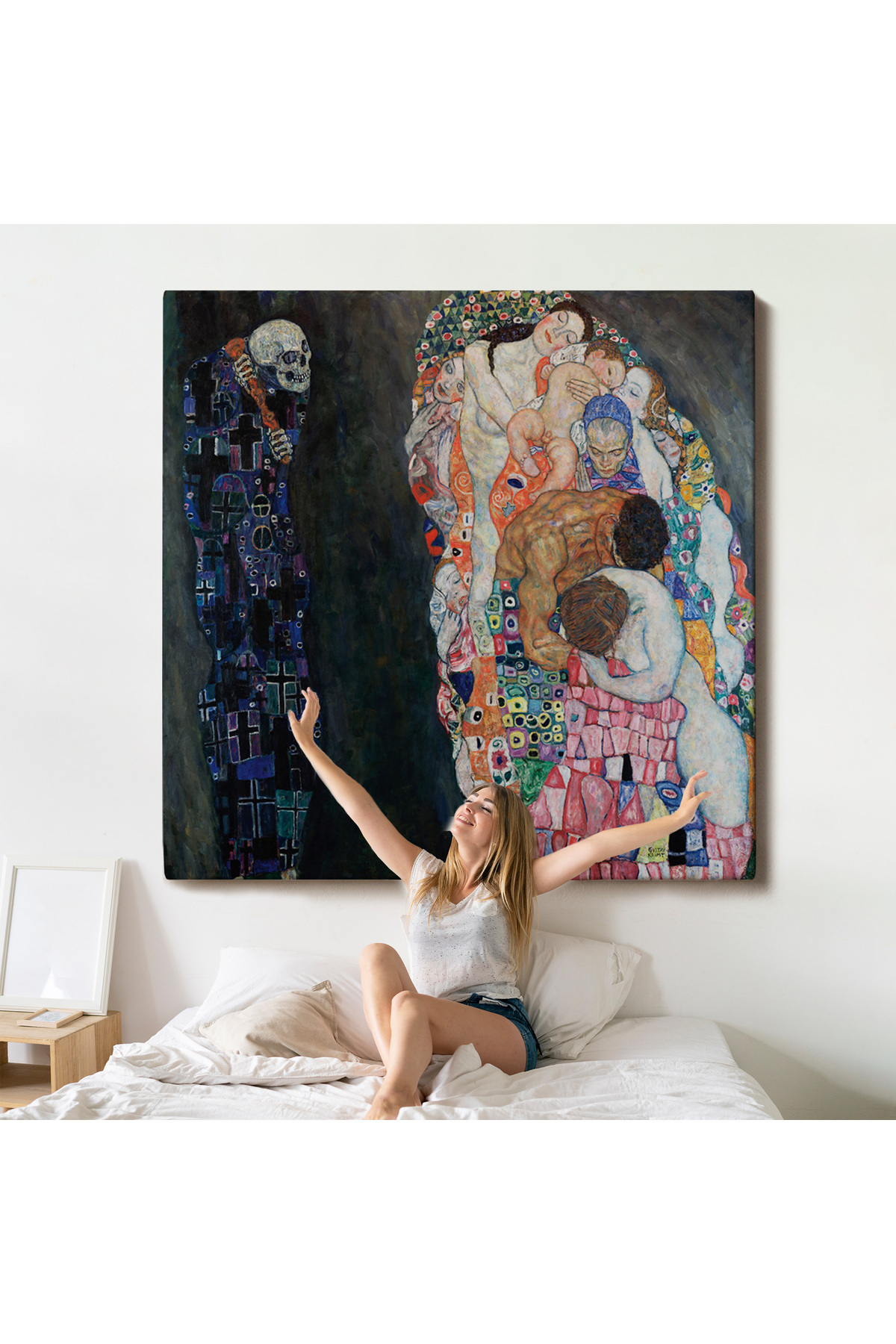 Gustav Klimt Ölüm Ve Yaşam Kanvas Tablosu görsel 5