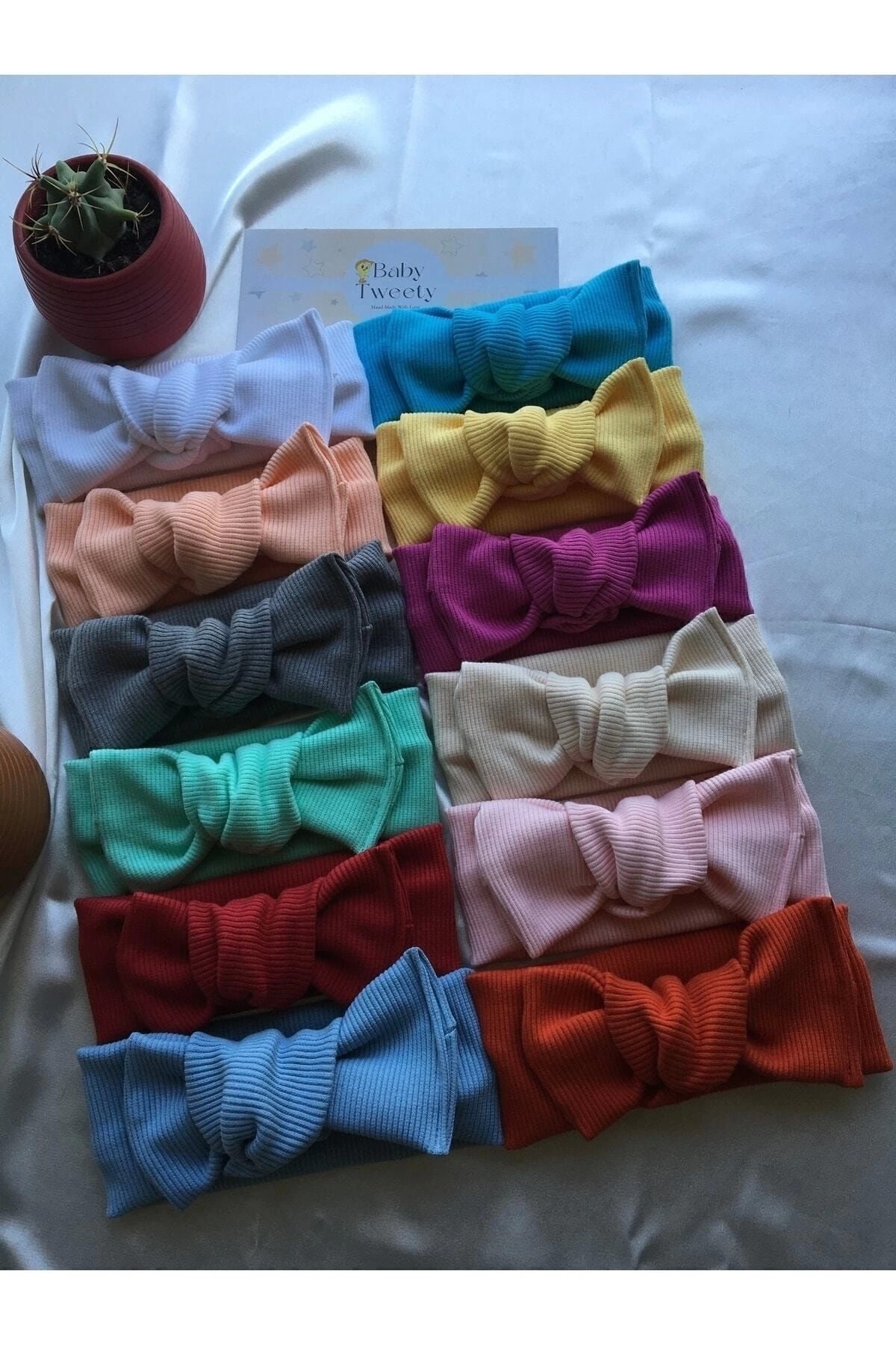 Genel Markalar 12’li Kombin El Yapımı Kız Bebek Bandana fotoğrafı 3 (önizleme)