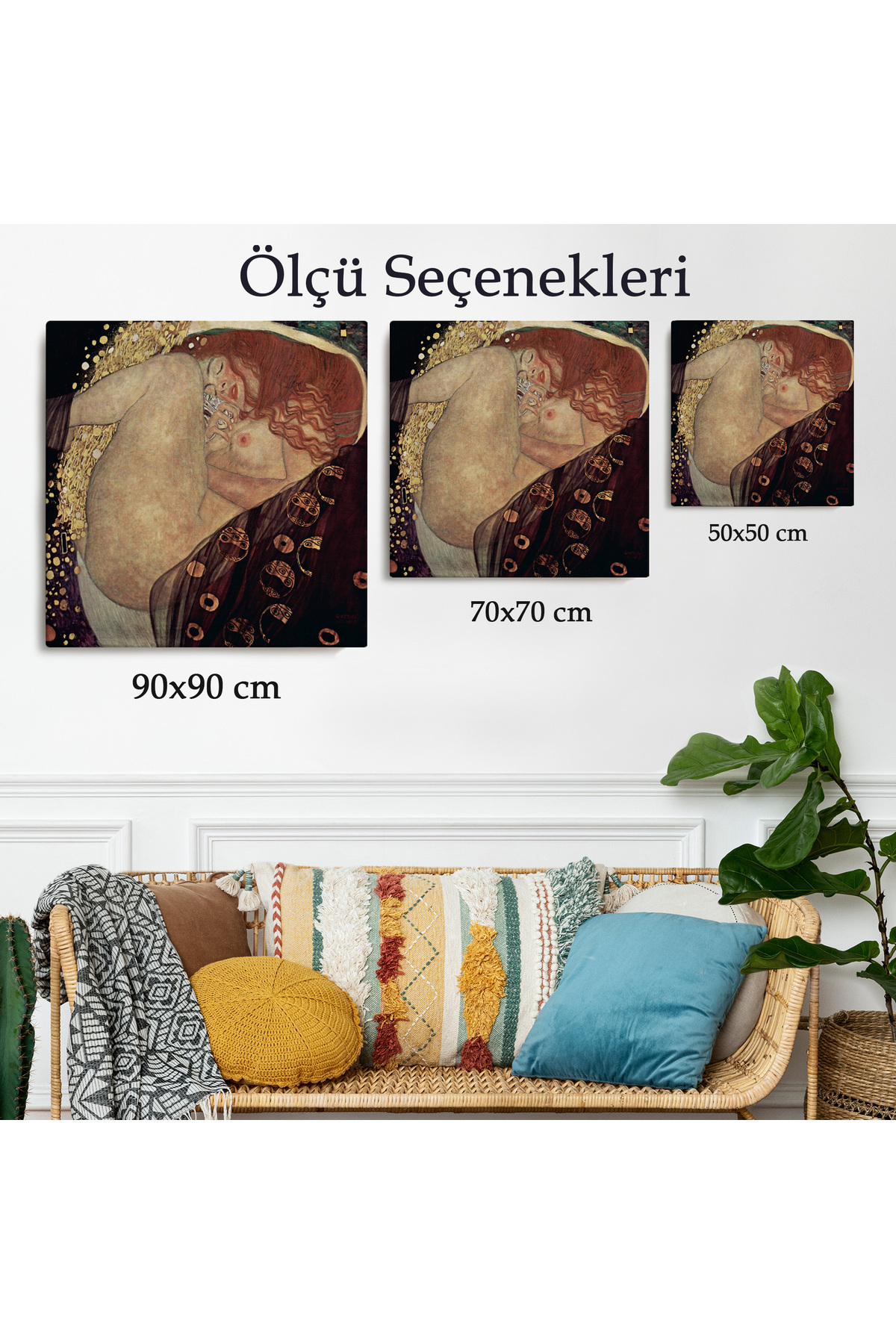 Gustav Klimt Danae Kanvas Tablosu görsel 3