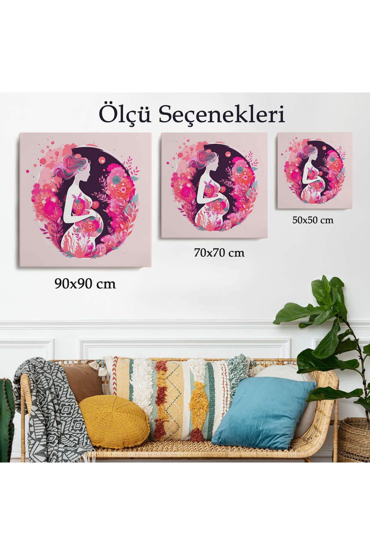 Hamile Anne Tablosu - Doktor Hediyesi Kanvas Tablo görsel 3