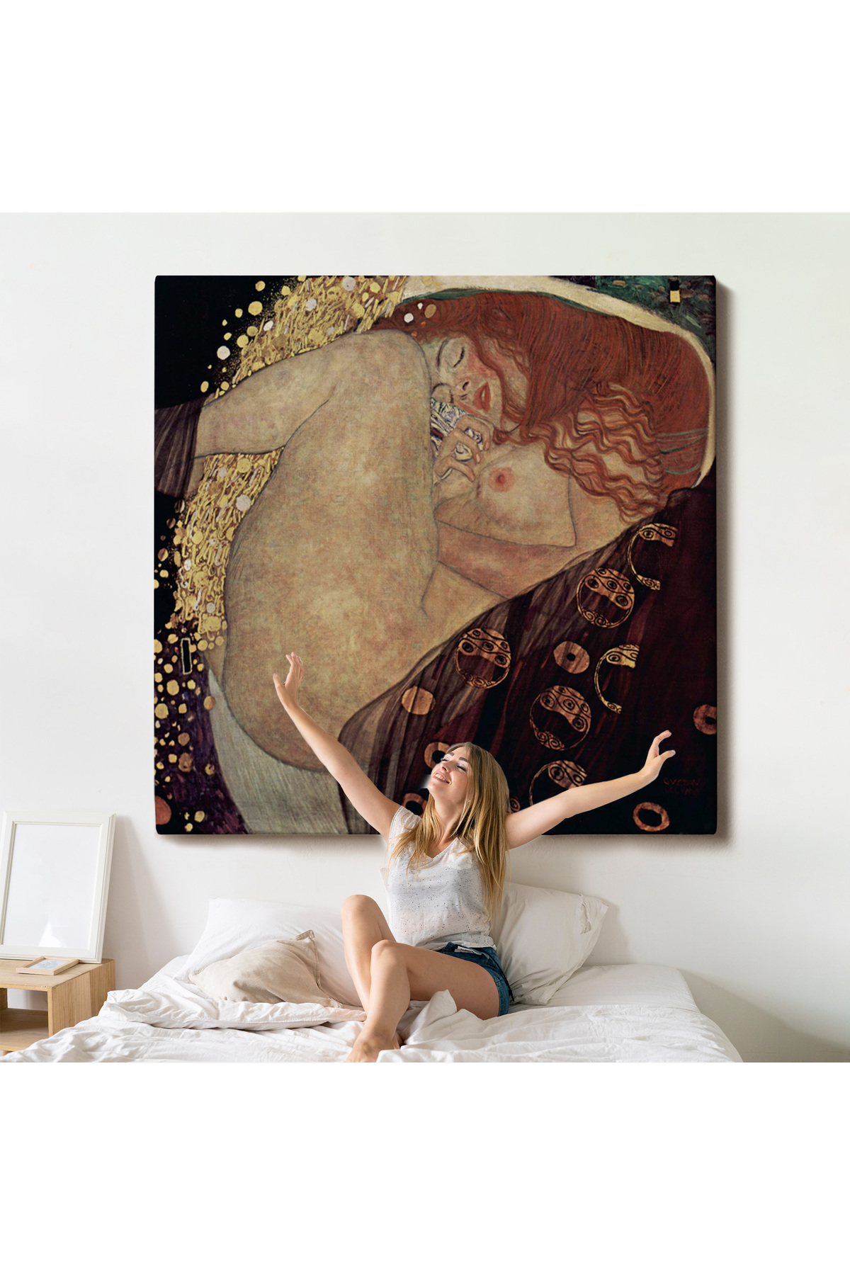 Gustav Klimt Danae Kanvas Tablosu görsel 5