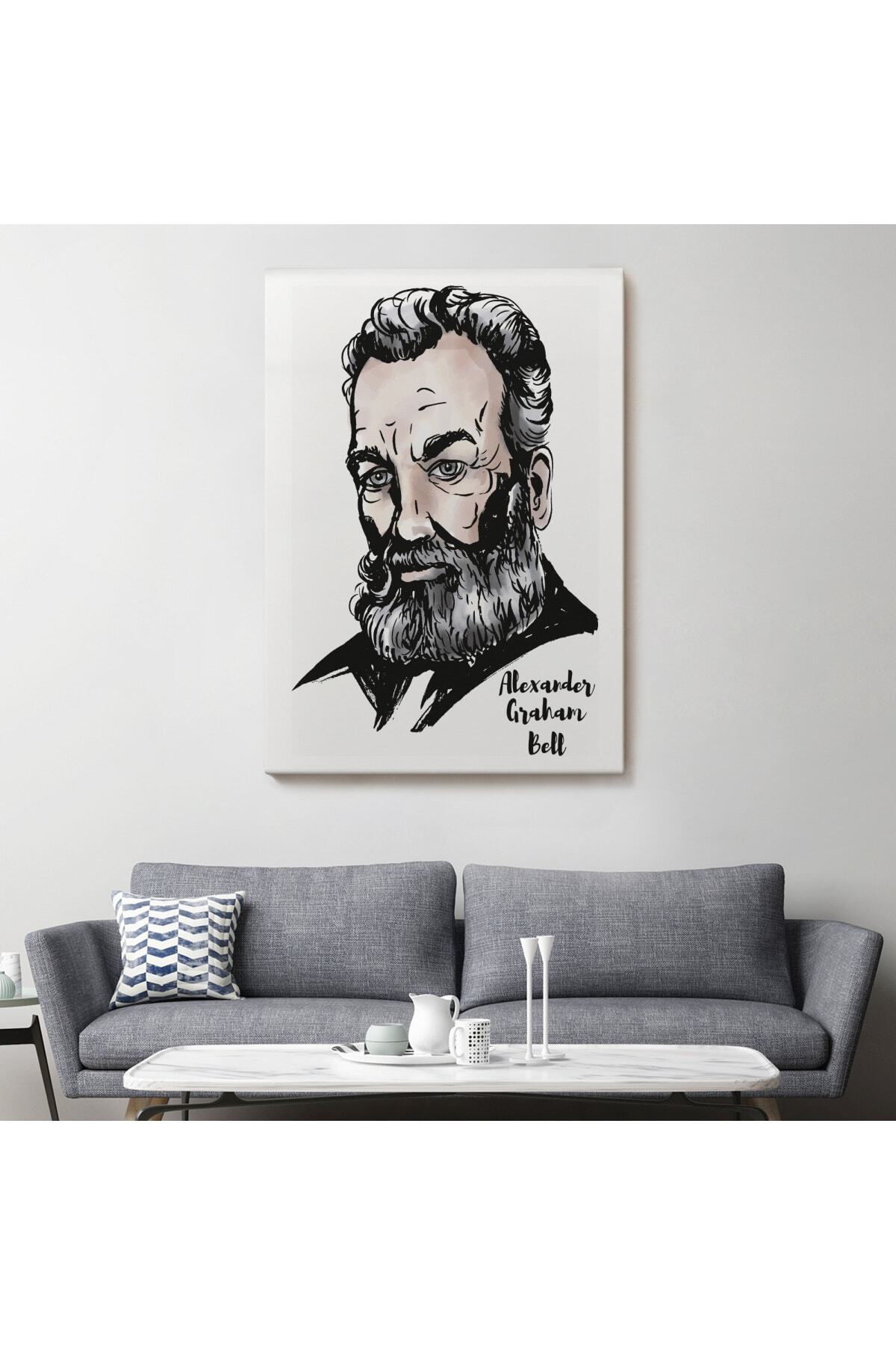 Alexander Graham Bell Dekoratif Kanvas Tablo görsel 2
