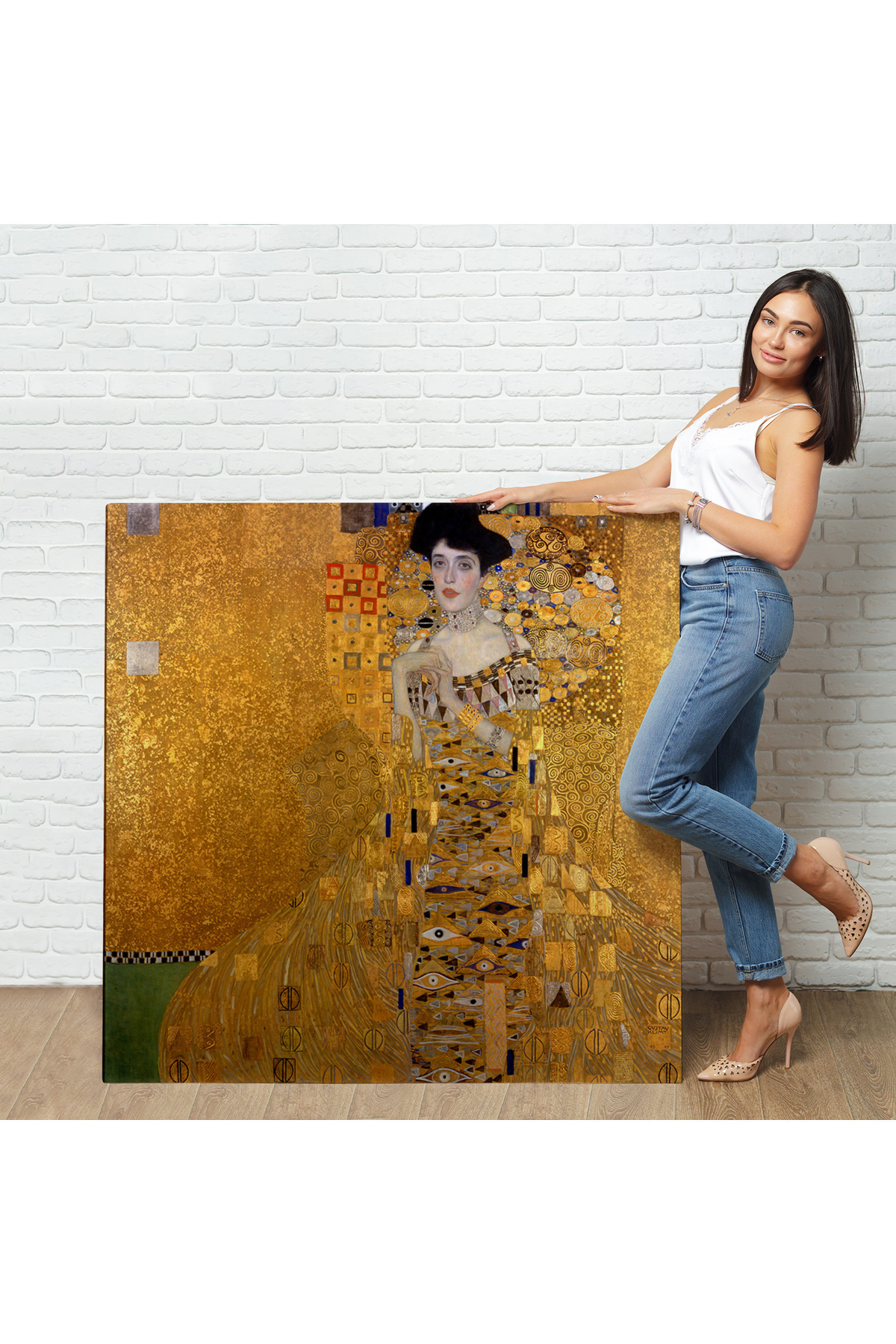 Gustav Klimt Adele Bloch'Un Altın Kadın Kanvas Tablosu görsel 2