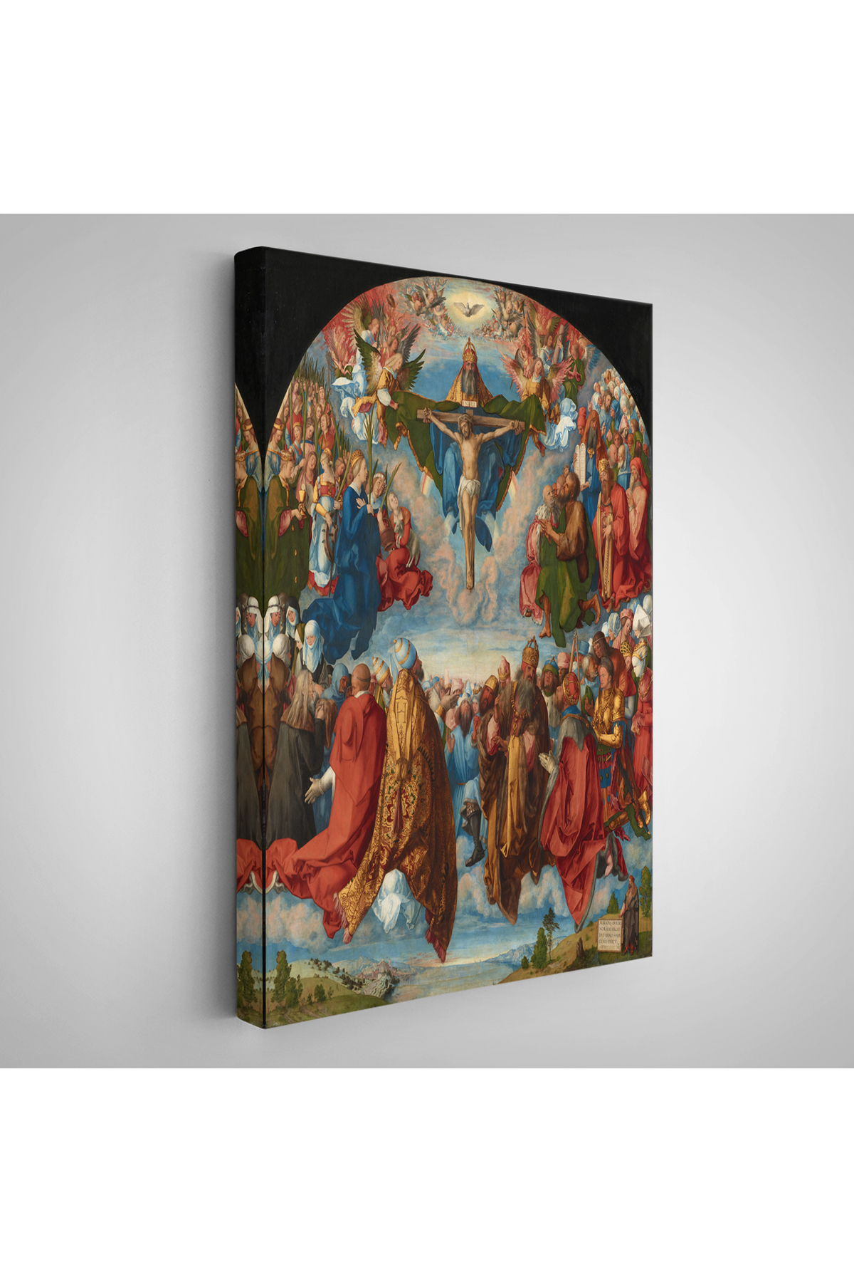 Albrecht Dürer - Üçlü Birliğin Hayranlığı Kanvas Tablo - Adoration Of The Trinity