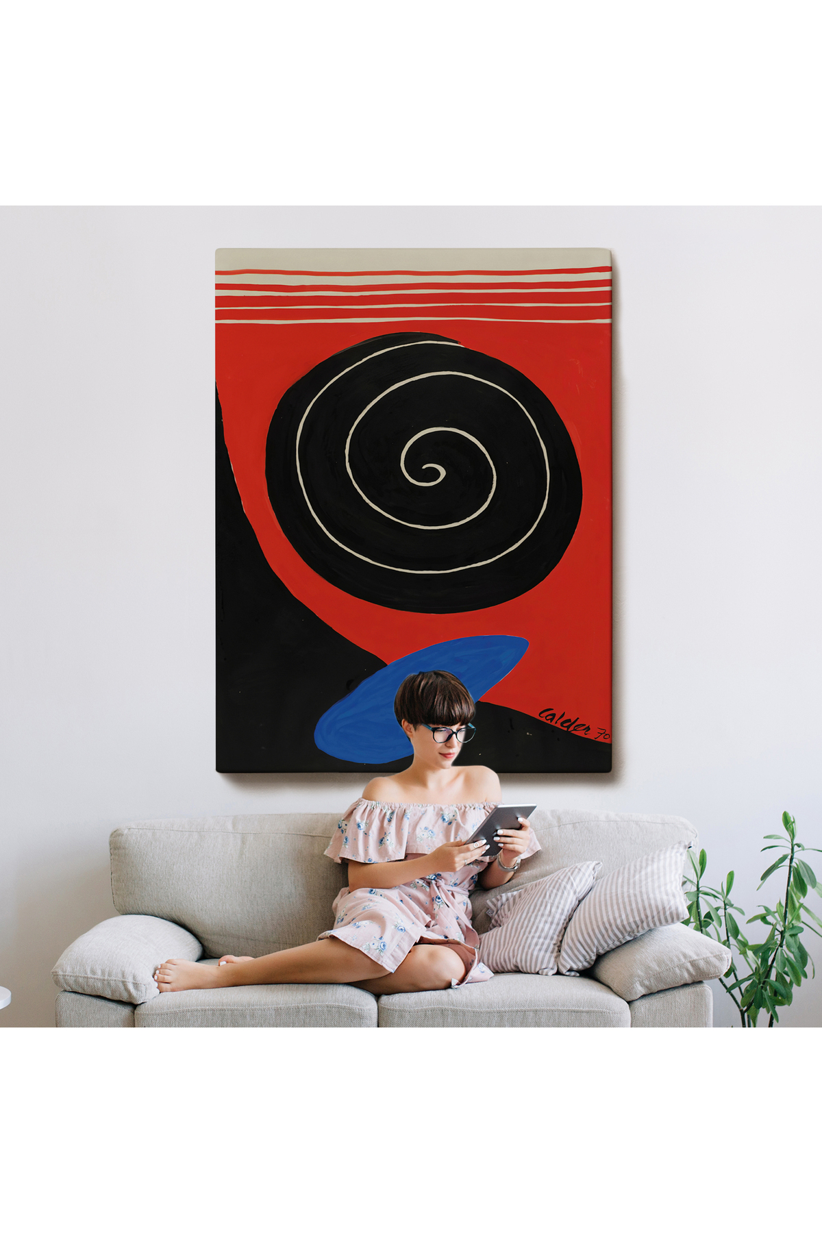 Alexander Calder - Büyük Kaya Tablosu - Big Boulder Kanvas Tablo görsel 8