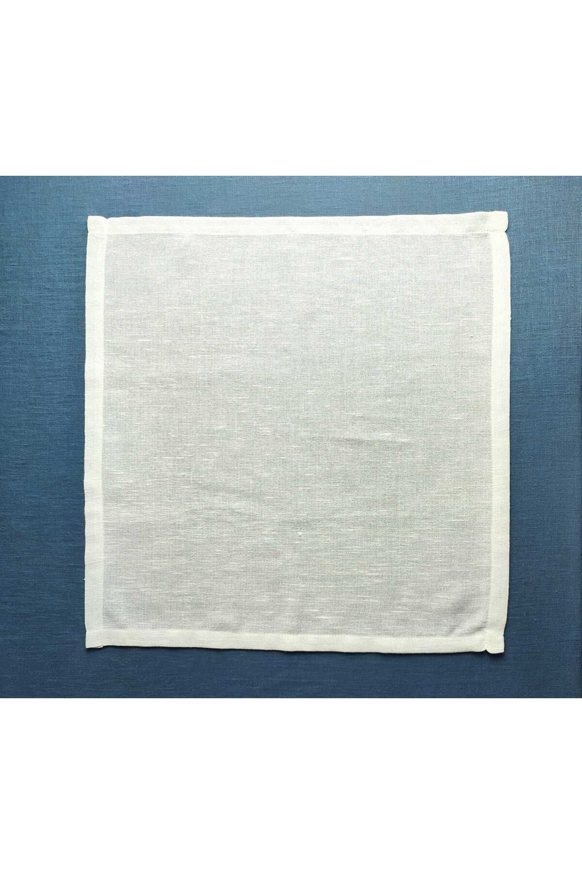 PİKKO HOME-9 Piece Linen Napkin Table Cloth with Embroidered Linen Napkin (Mset) 3