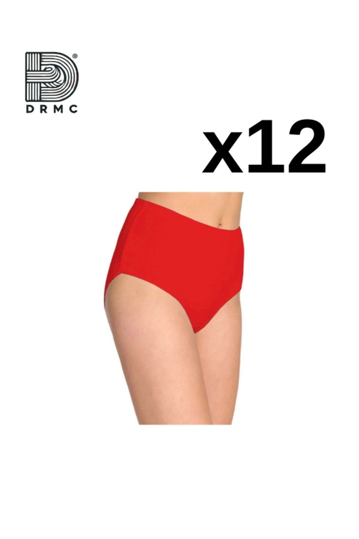 Tutku-Pack of 12 Thick Elastic Bato Panties 4