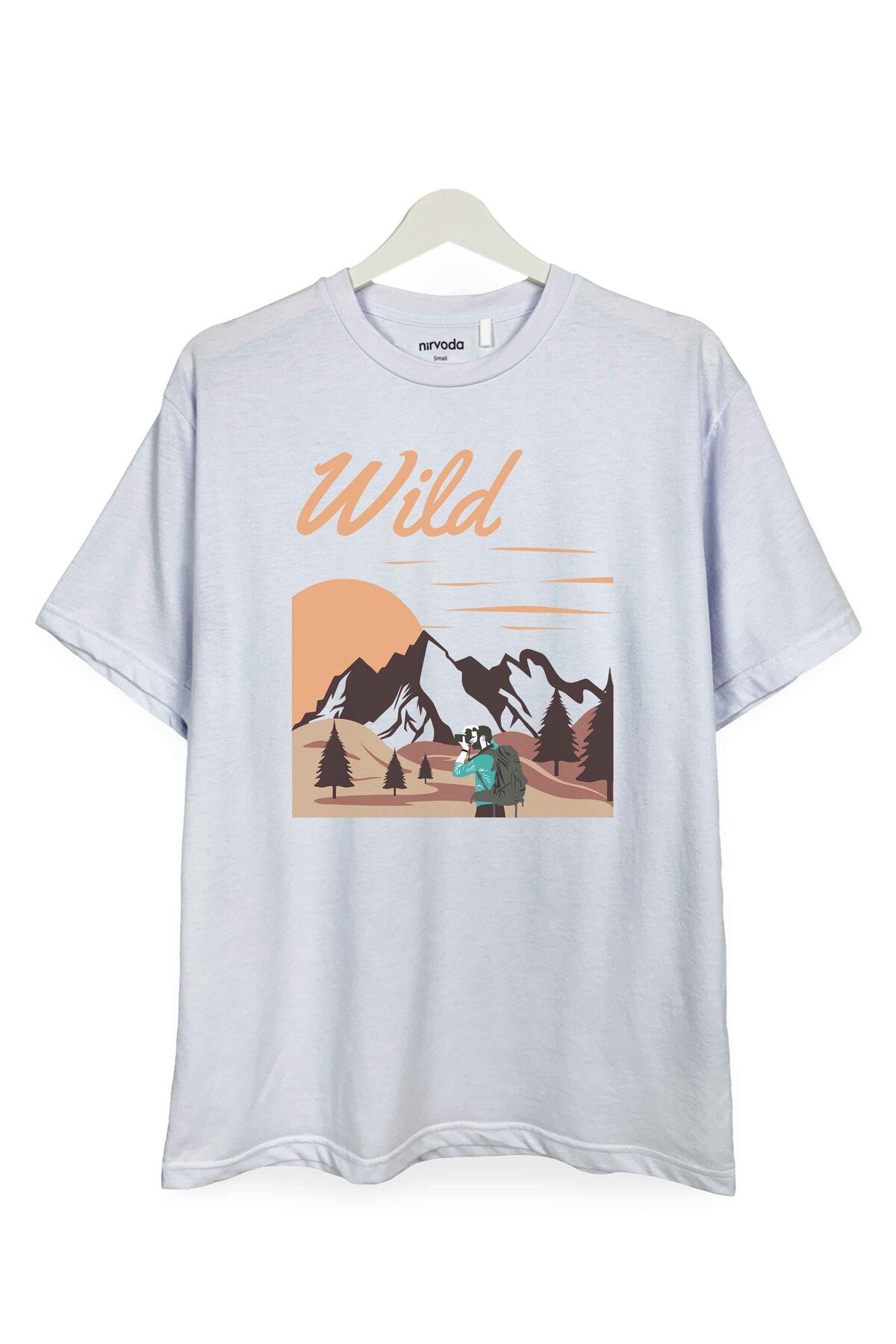 nirvoda-Nature and Camping Life Printed - Loose Fit Bicycle Yuna Unisex T-Shirt 1