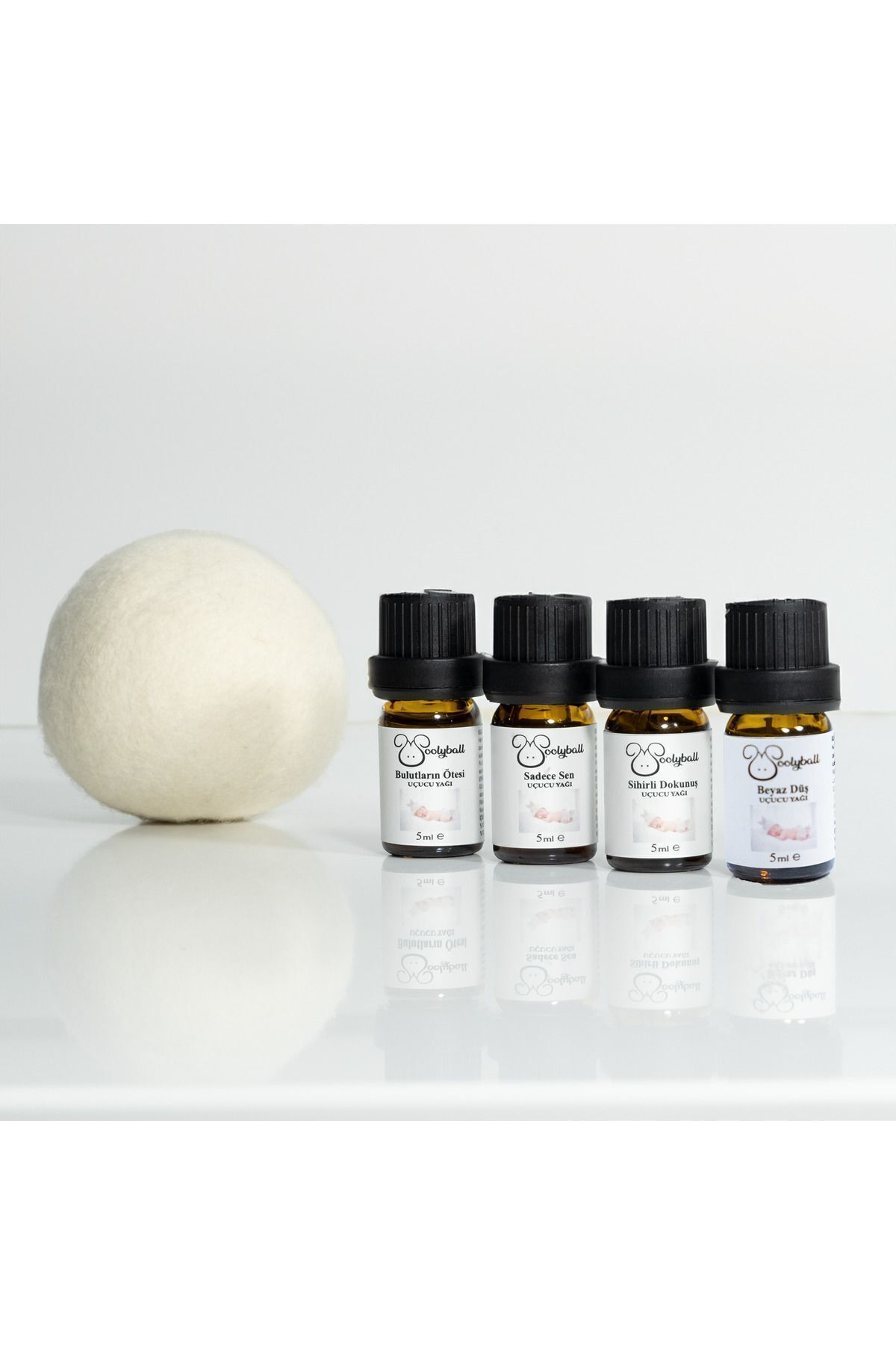 woolyball Soft Çamaşır Kurutma Makinası Için Uçucu Esanslar 4 Adet 5 ml (1 ADET YÜN KURUTMA TOPU HEDİYE)