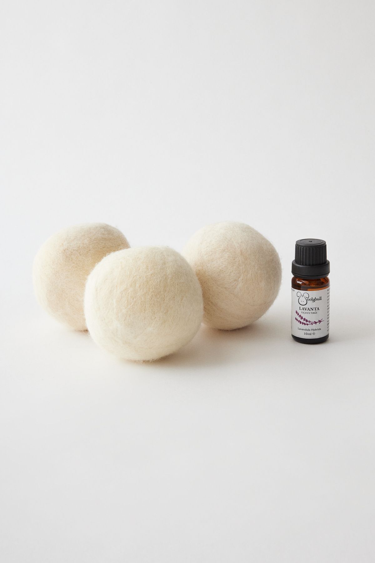 woolyball Yün Çamaşır Kurutma Makinası Topu-3adet Xl %100 Organik( 5ml Doğal Esans Hediye)