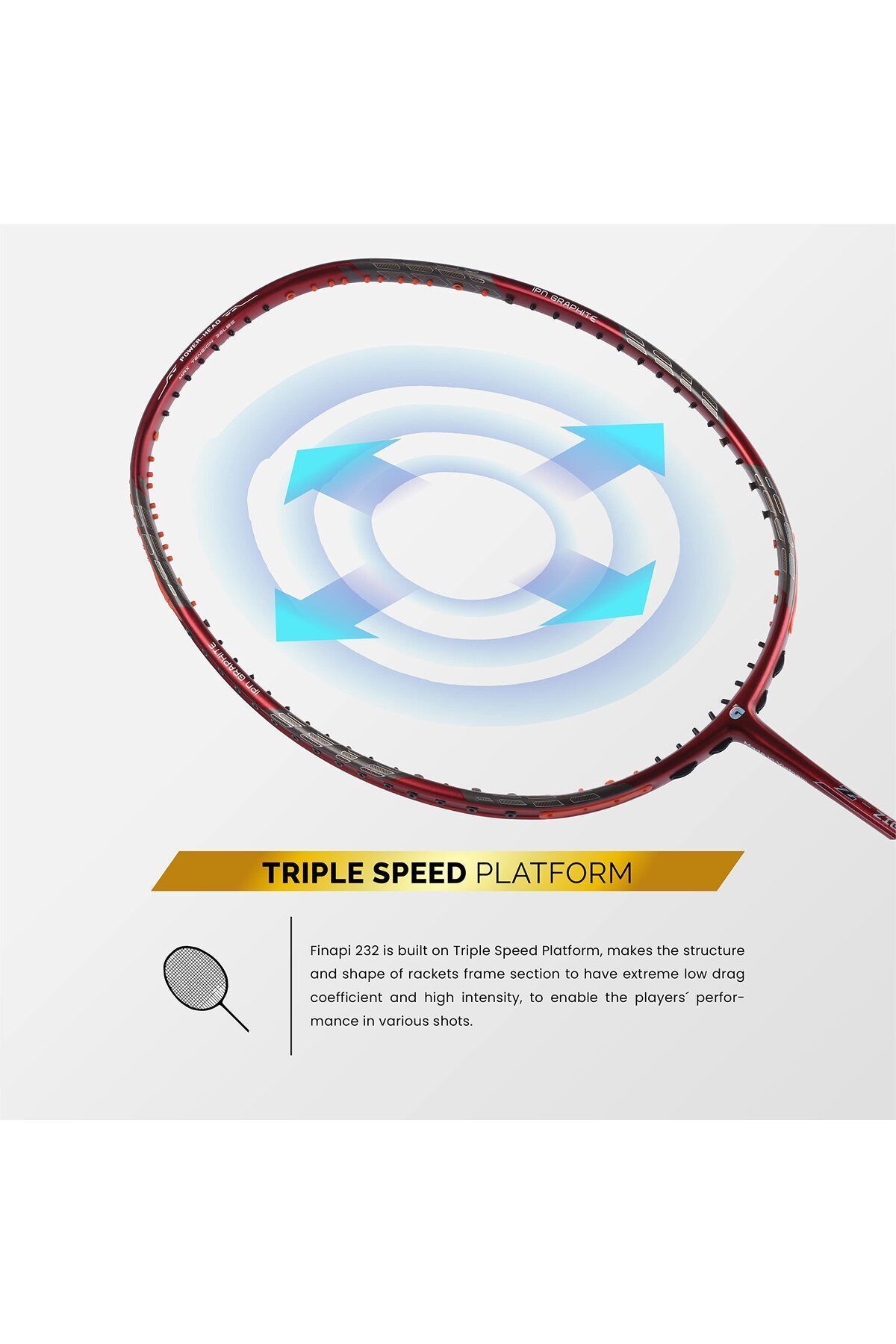 Apacs-Z-ziggler Badminton Racket | Red | Graphite | 87g | Max String Tension: 38lbs 3