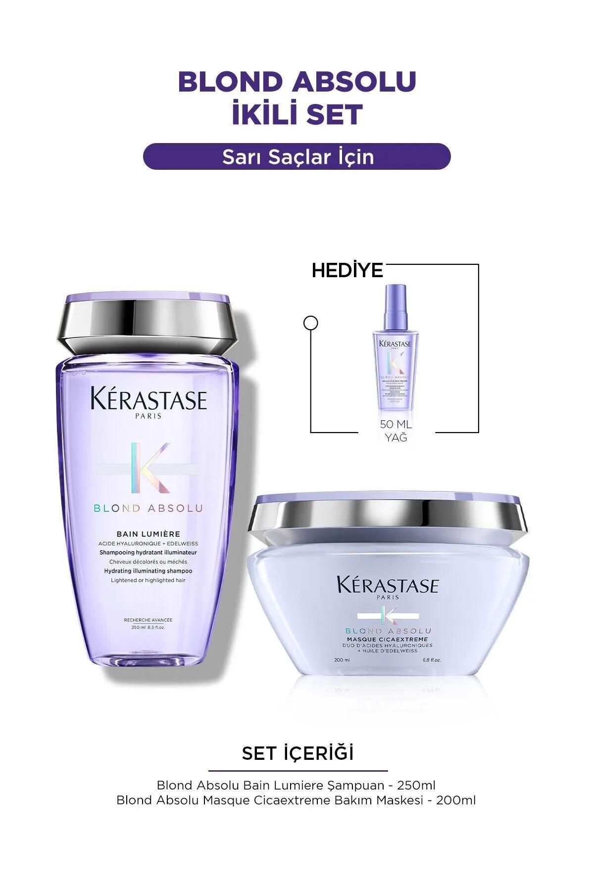ست گیفت مراقبت از مو بلوند Absolu برای موهای رنگ شده Kerastase