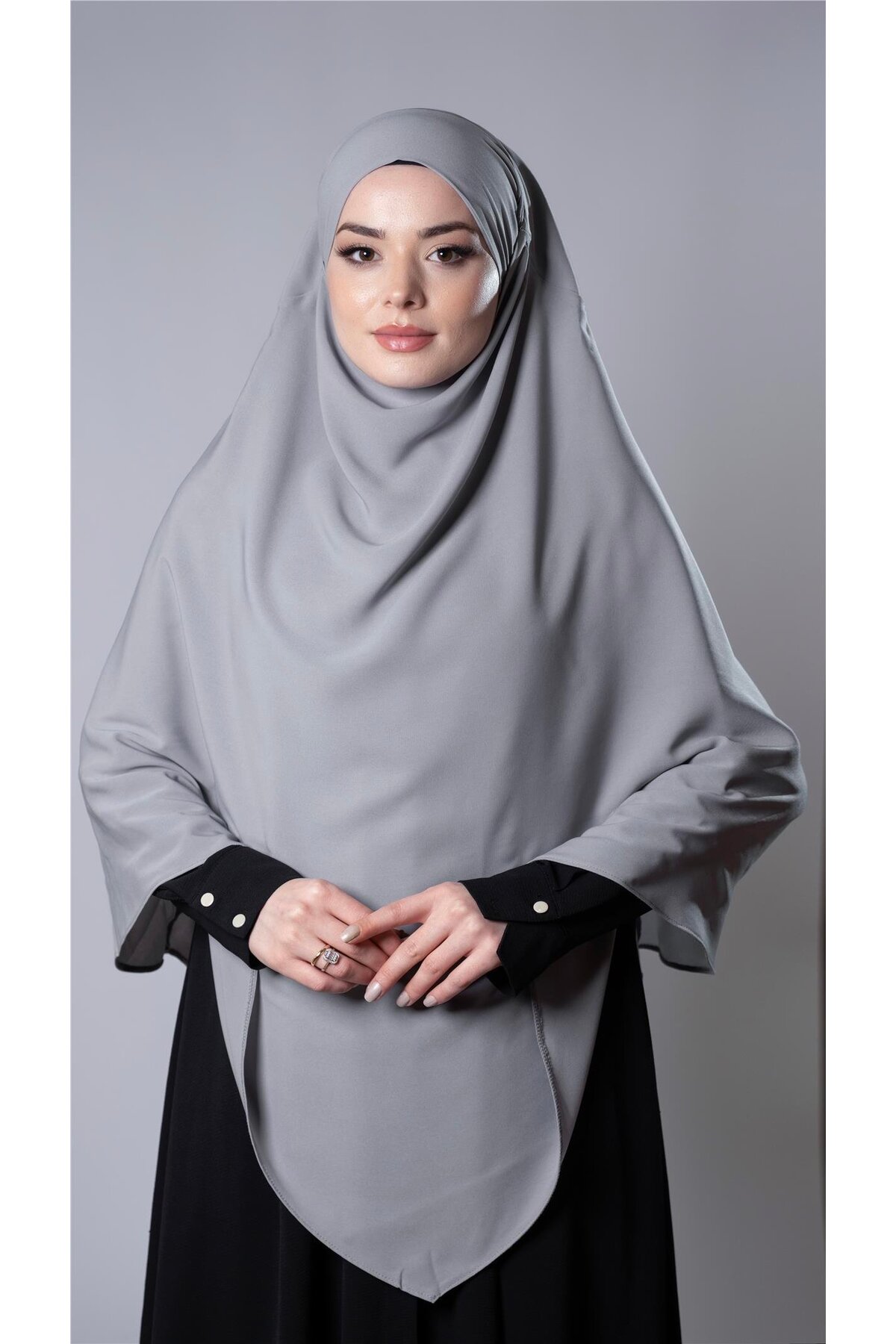HÜRREM BONE Tan Practical Ready-made Interlaced Hijab Scarf Medina