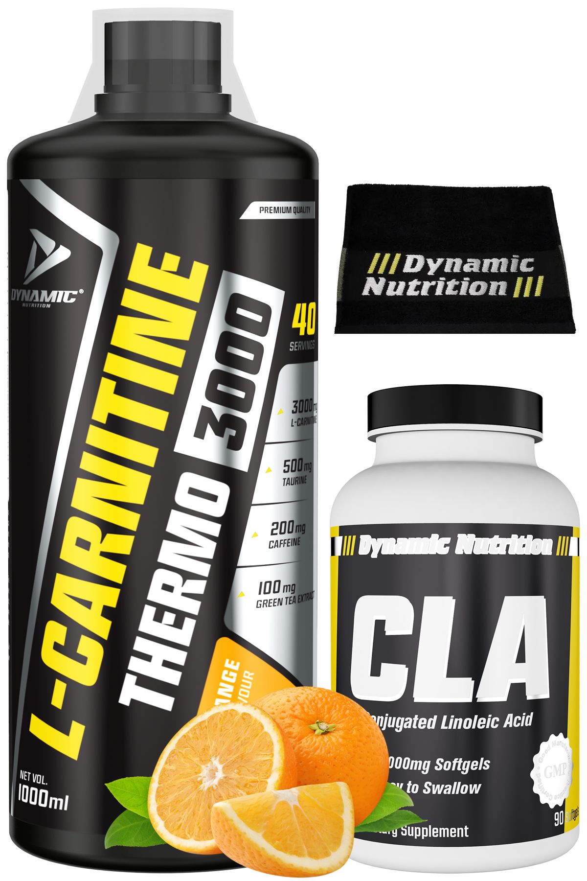 Dynamic Nutrition Form Paketi - Thermo L-carnitine 3000 1000 ml Portakal Cla 90 Kapsül - Spor Havlusu Hediyeli