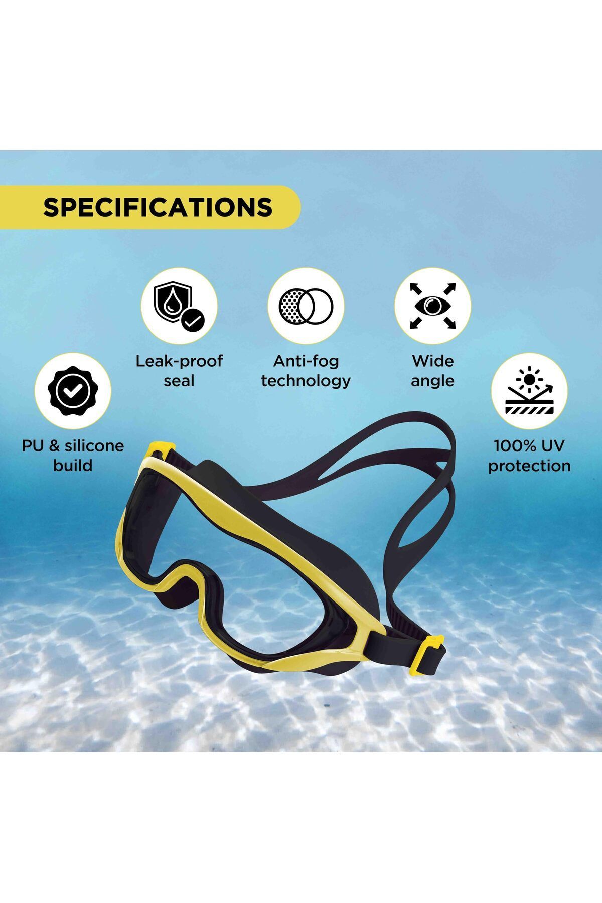 Endless-El1010 Premium Swimming Goggle | Anti-fog & Uv Protection | Yellow | Soft Silicone Gasket 2