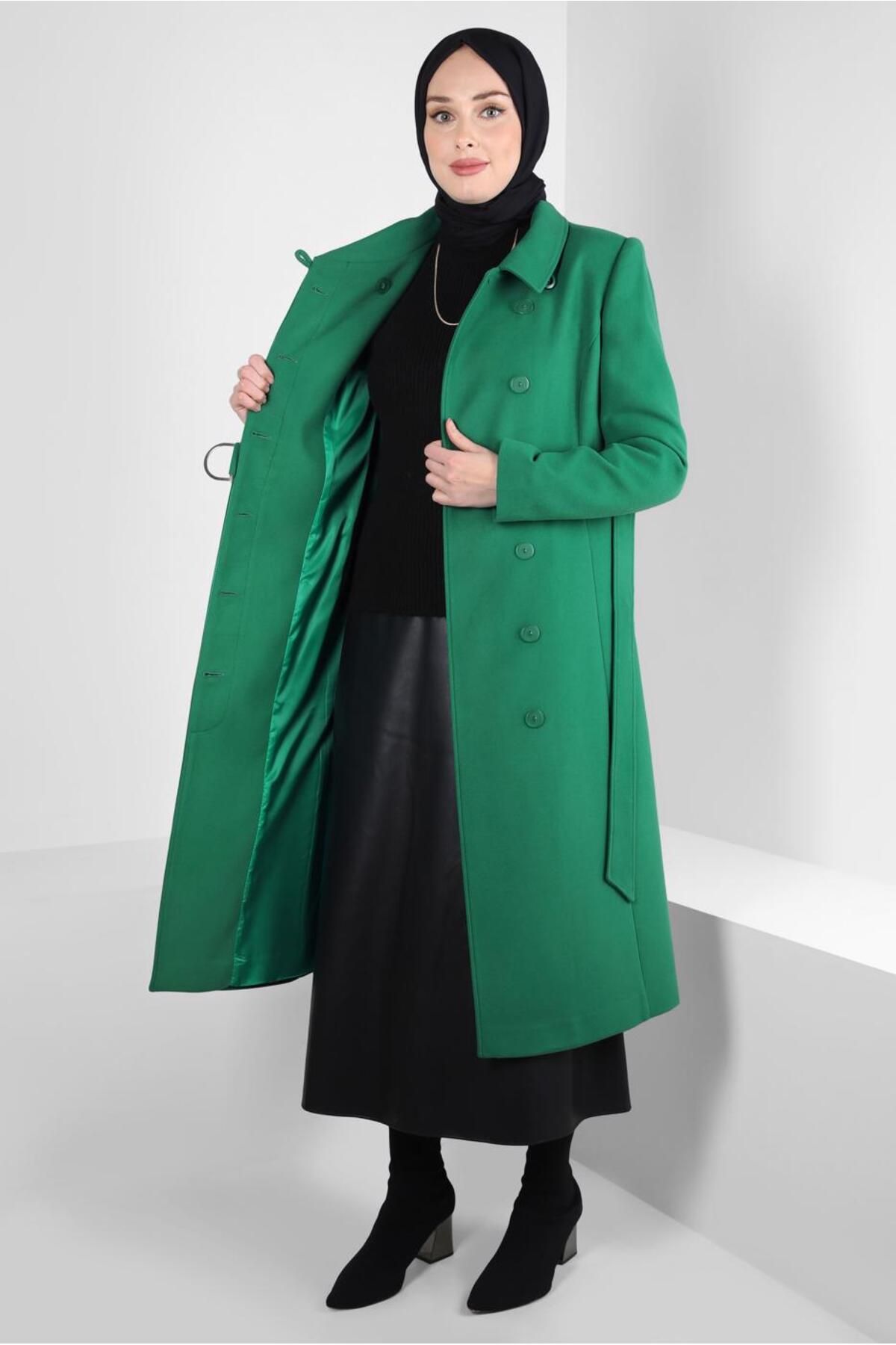مانتو کمربندی 90443 Alvina