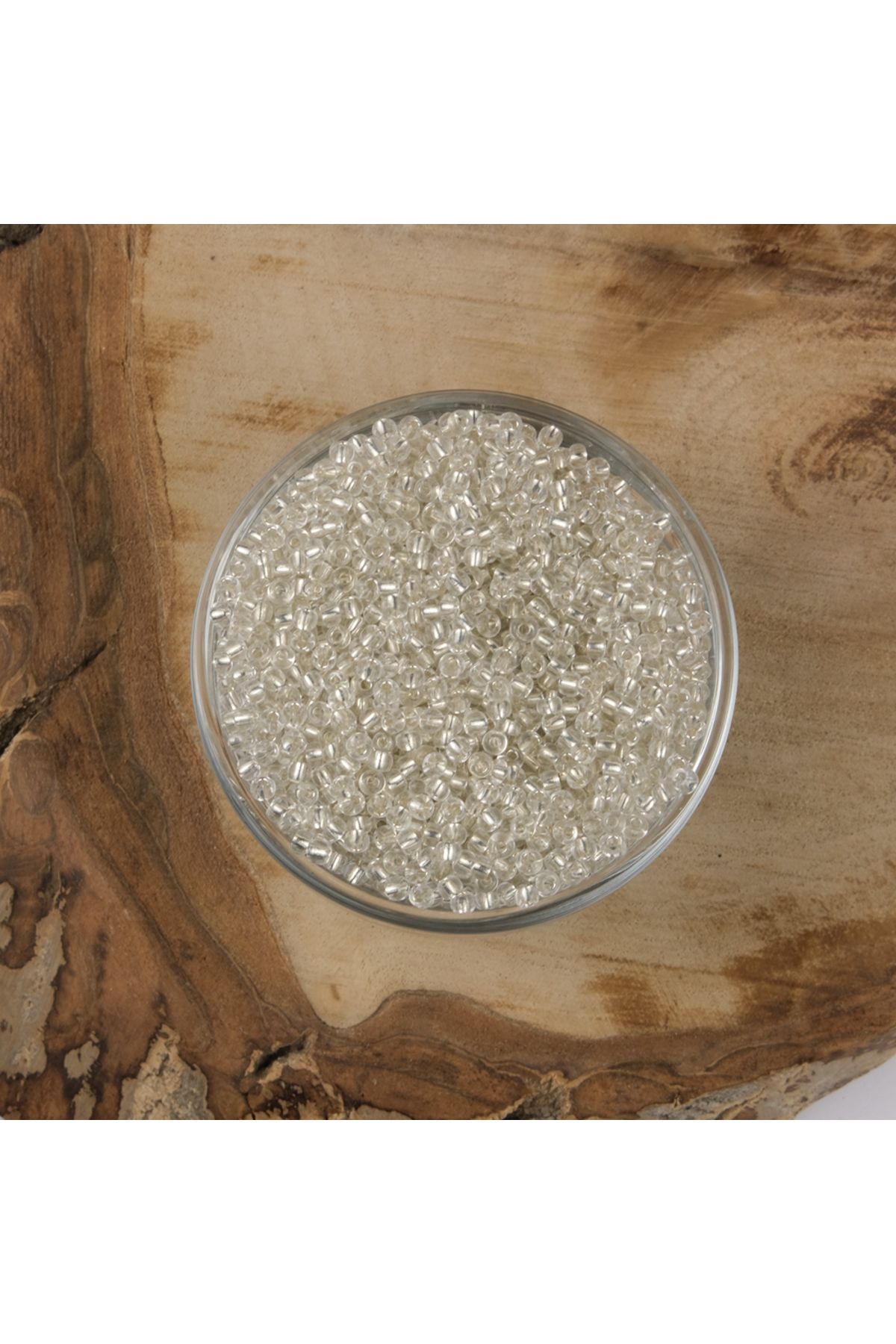 Kanguroom-Clear Silver Abc Sand Beads - 3 Mm, 500 Grams, 8/0-21 2