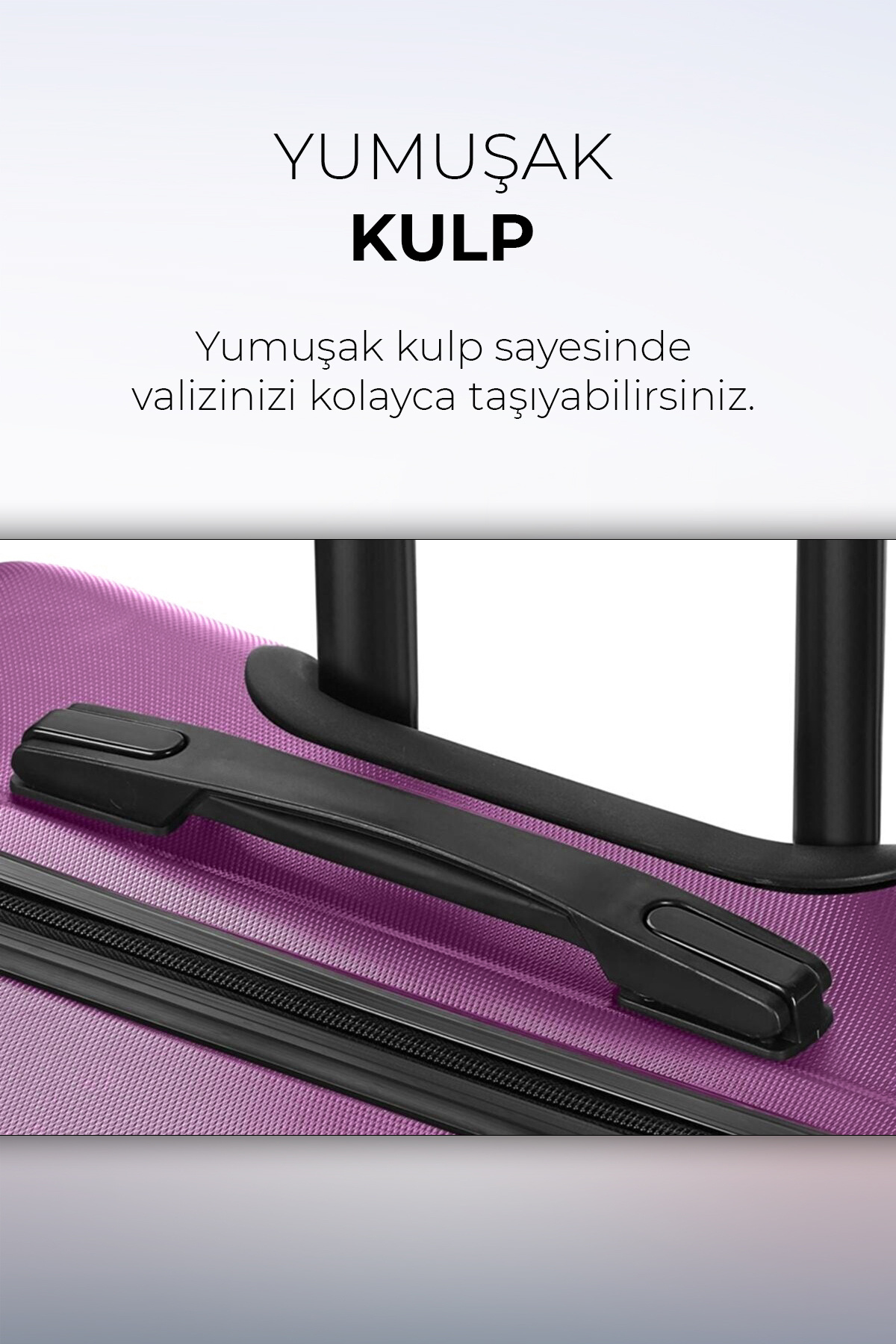 Polo Sky  Spring Model Mor Renk Orta Boy Valiz Bavul - Görsel 4