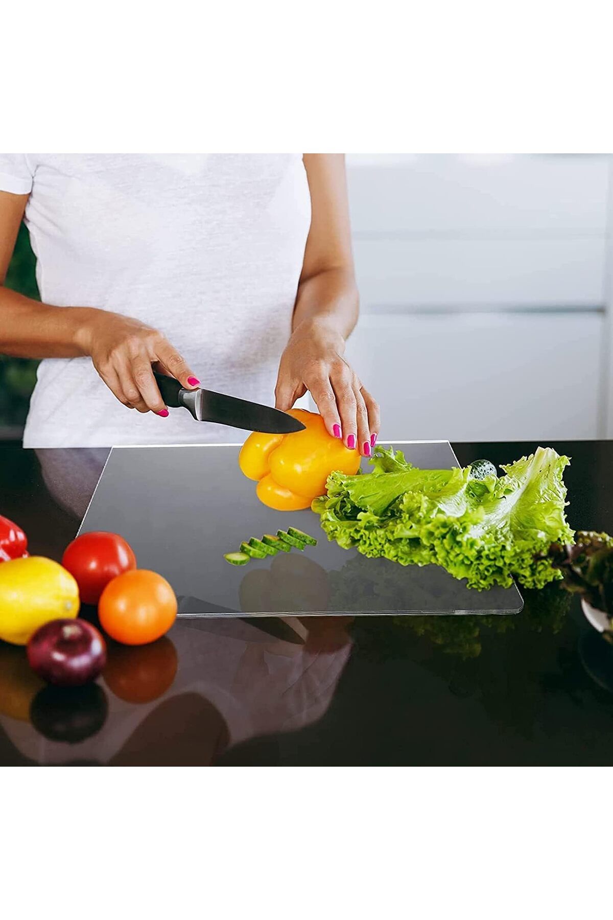 Arabest-Acrylic Cutting Boards for Kitchen Counter, New Acrylic Anti-Slip Transparent Cutting Board 4