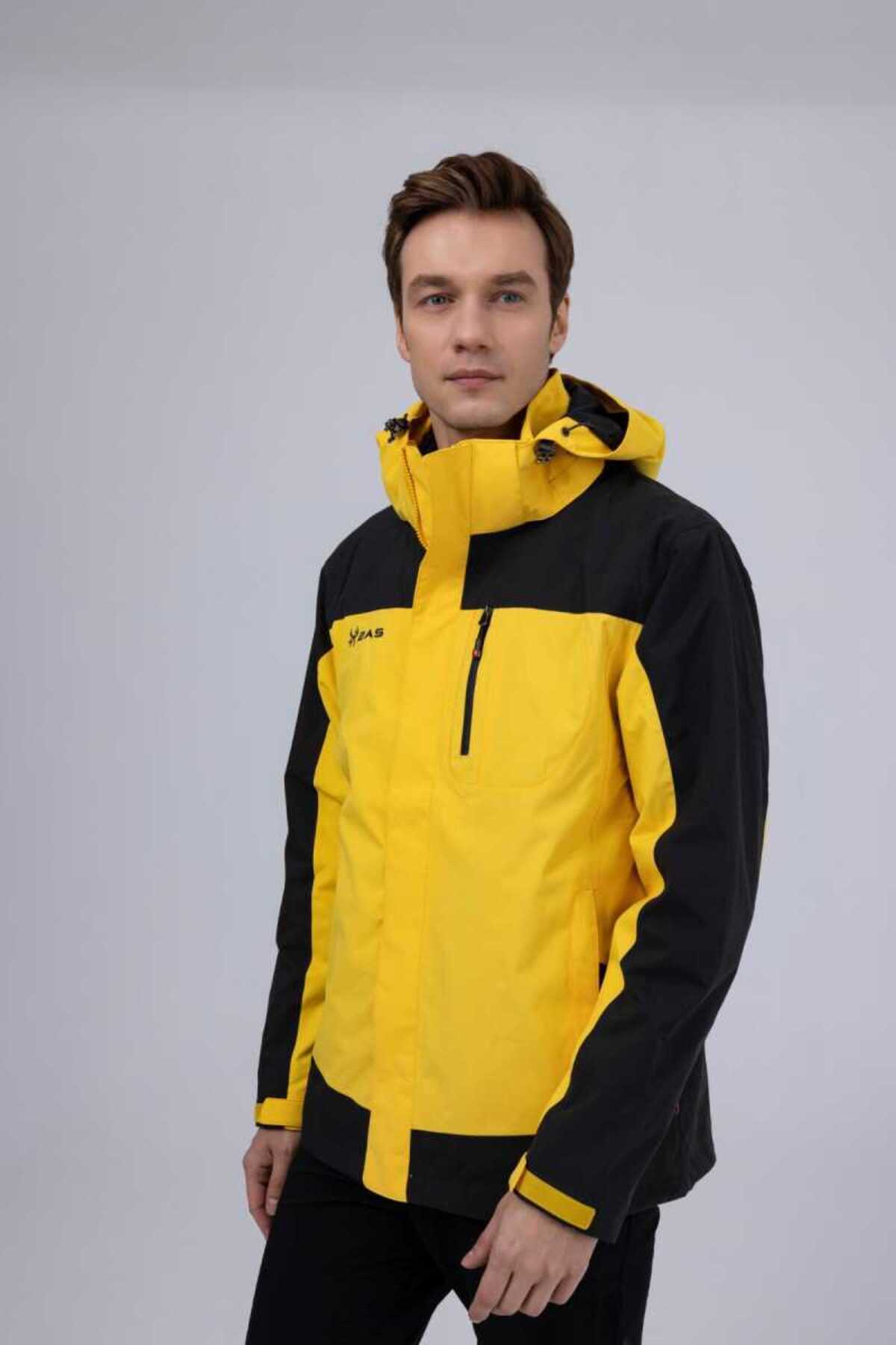 2AS-Elbruz Man 3 in 1 Jacket Yellow / Anthracite 1