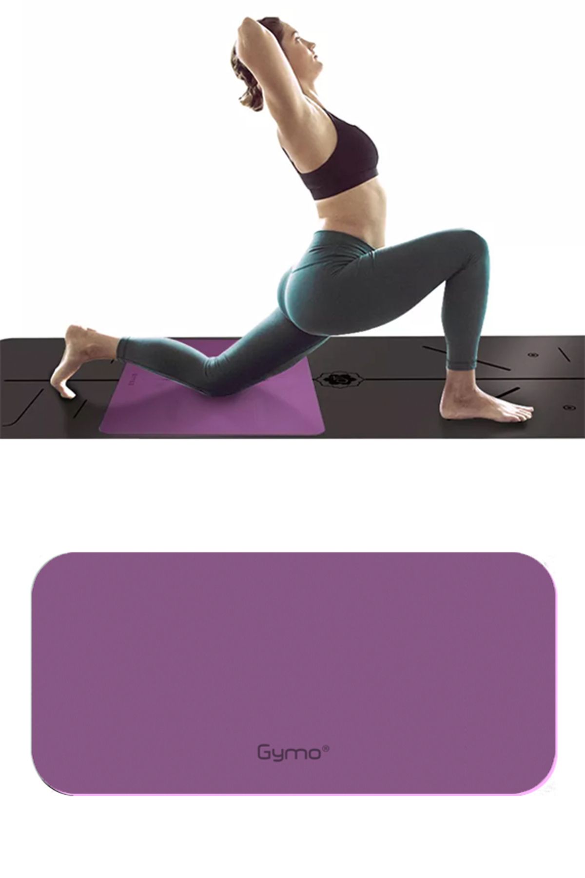 زیرانداز پیلاتس بنفش اکولوژیکی 6 میلی متر TPE یوگا ماتی کوسن Gymo