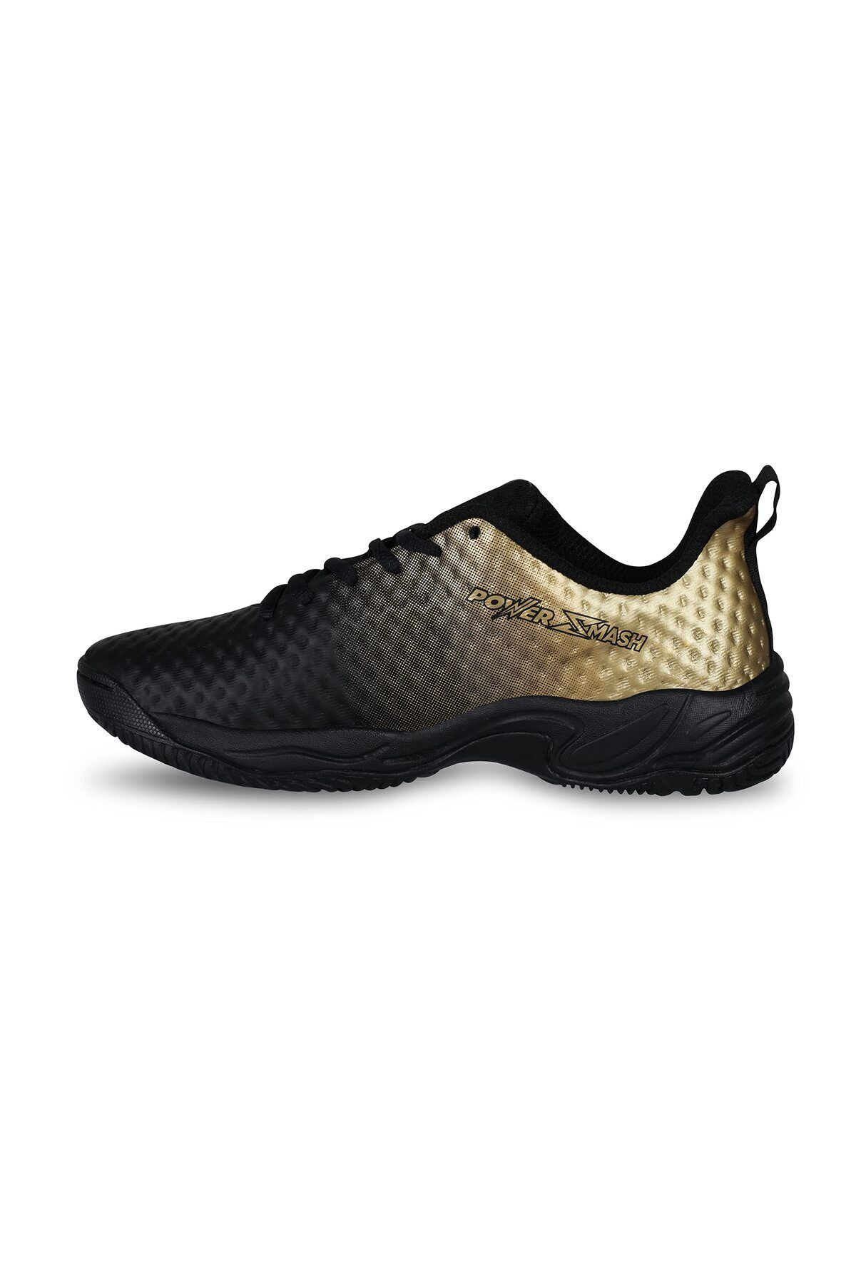 Nivia-Power Smash Tennis Shoes | Black/bronze | Lightweight | Non-marking | For Indoor Sports 8