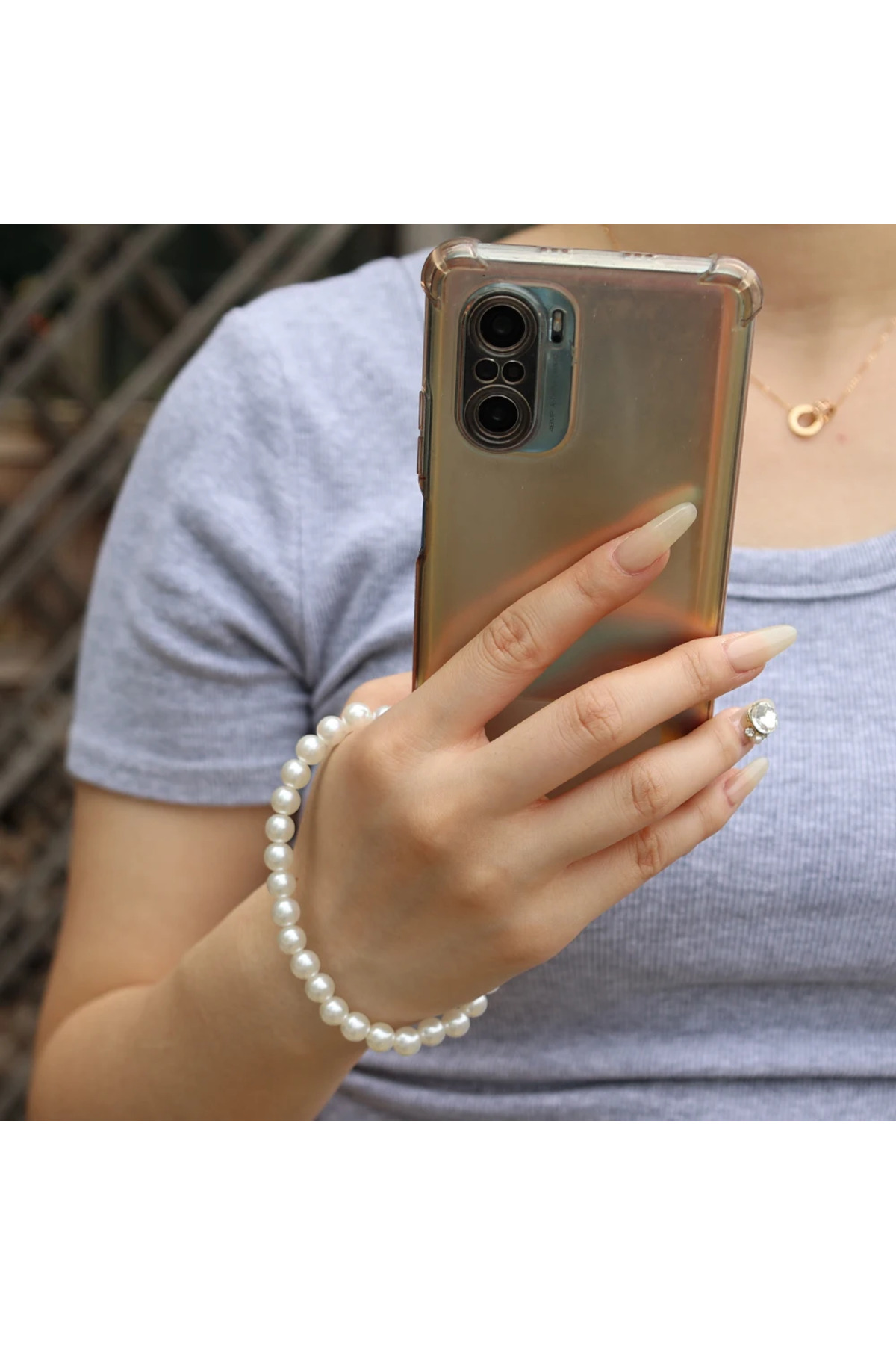 TakıConcept-Phone Charm - Pearl Detailed Strap 1