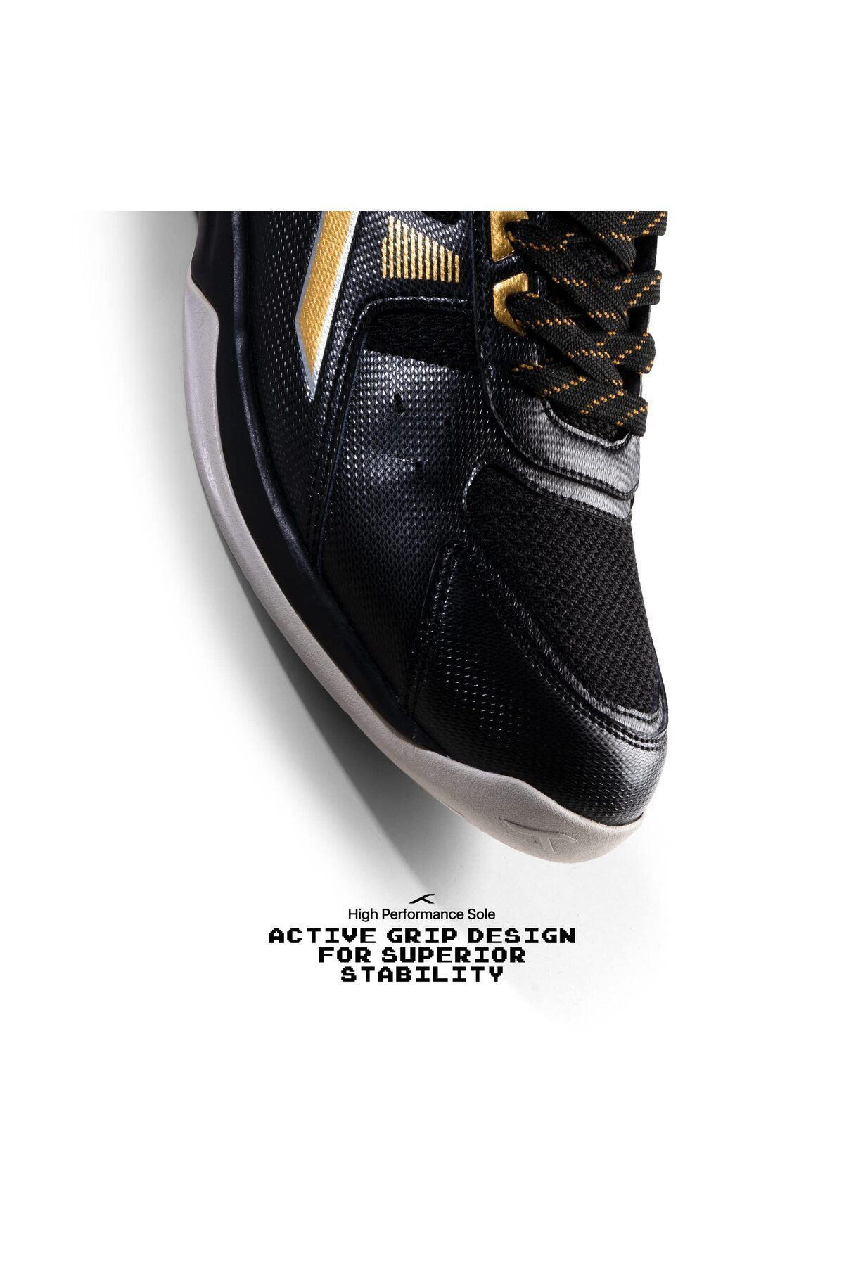 Hundred-Raze Badminton Shoes | Black/gold | Polyester Upper | Rubber Sole | Indoor Sports 5