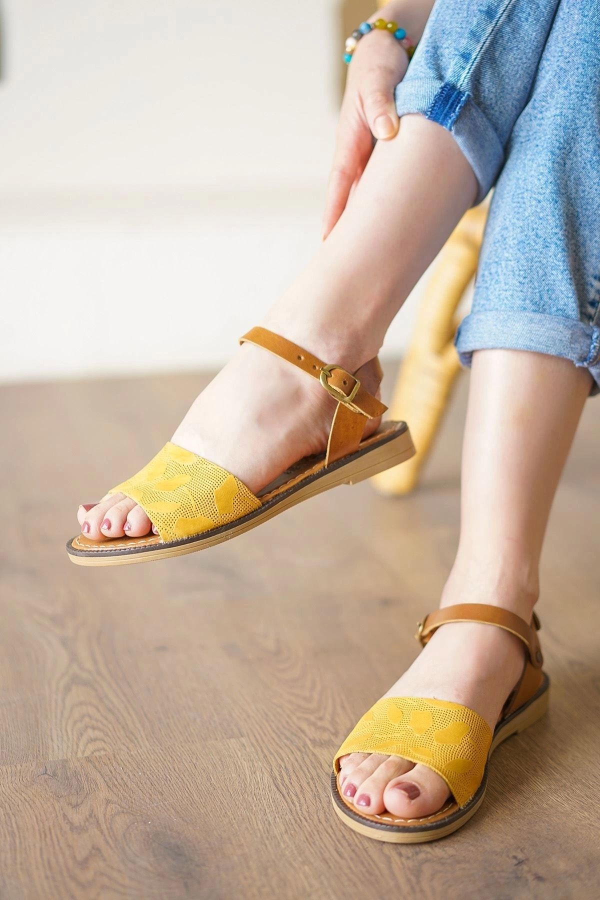 is ipekshoes-Cardi Mustard Skin Sandals 3