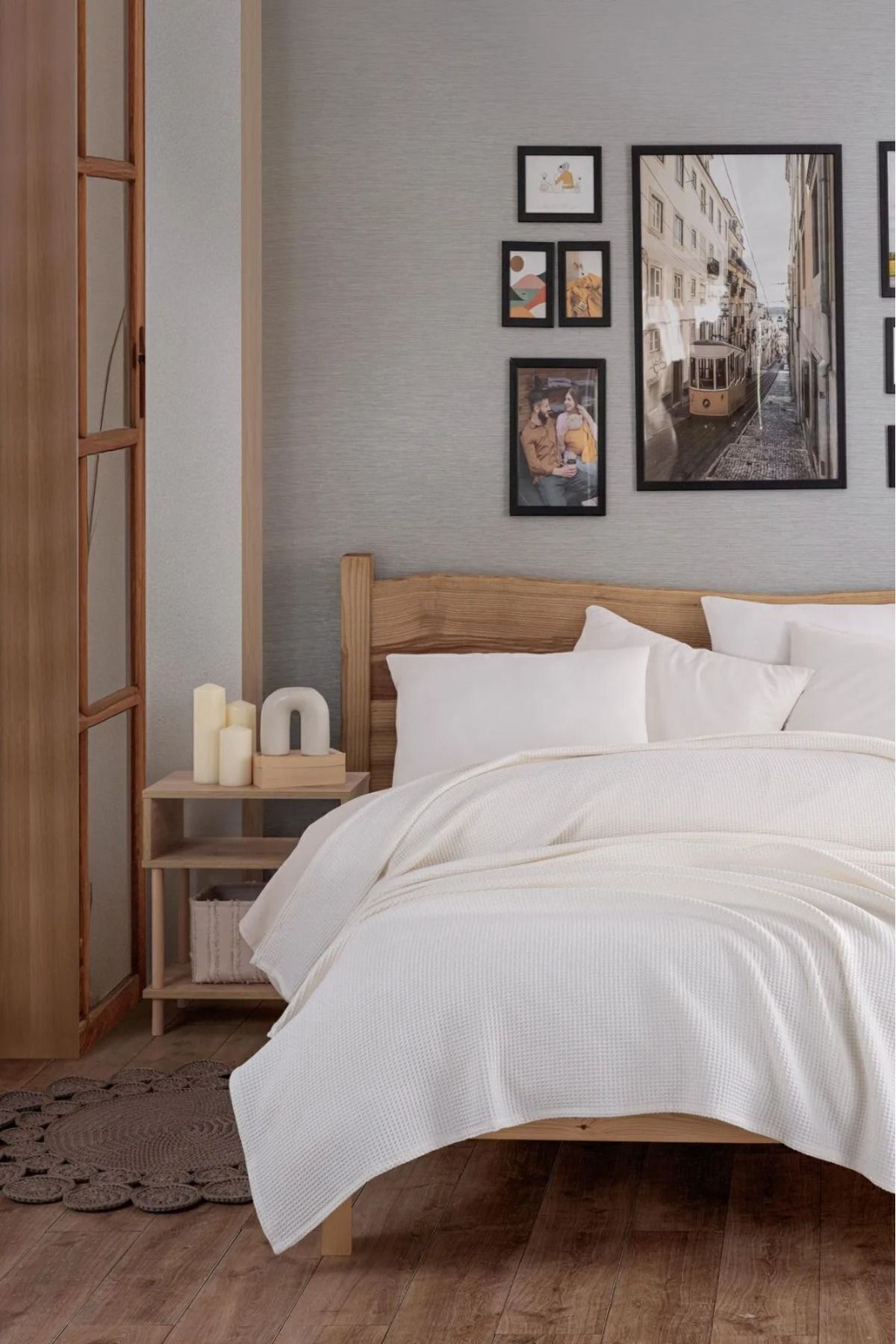 Eponj Home-Ecocel Pike Double Blanket - 200x230cm Karde Cream 4
