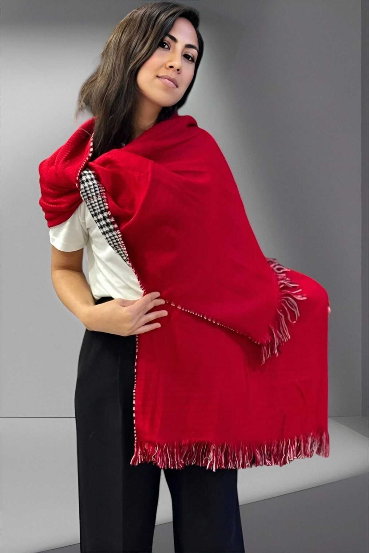 Uniquerrs-Women's Double Sided Solid Color Soft Textured Shoulder Shawl Scarf (70cm X 180cm) 1