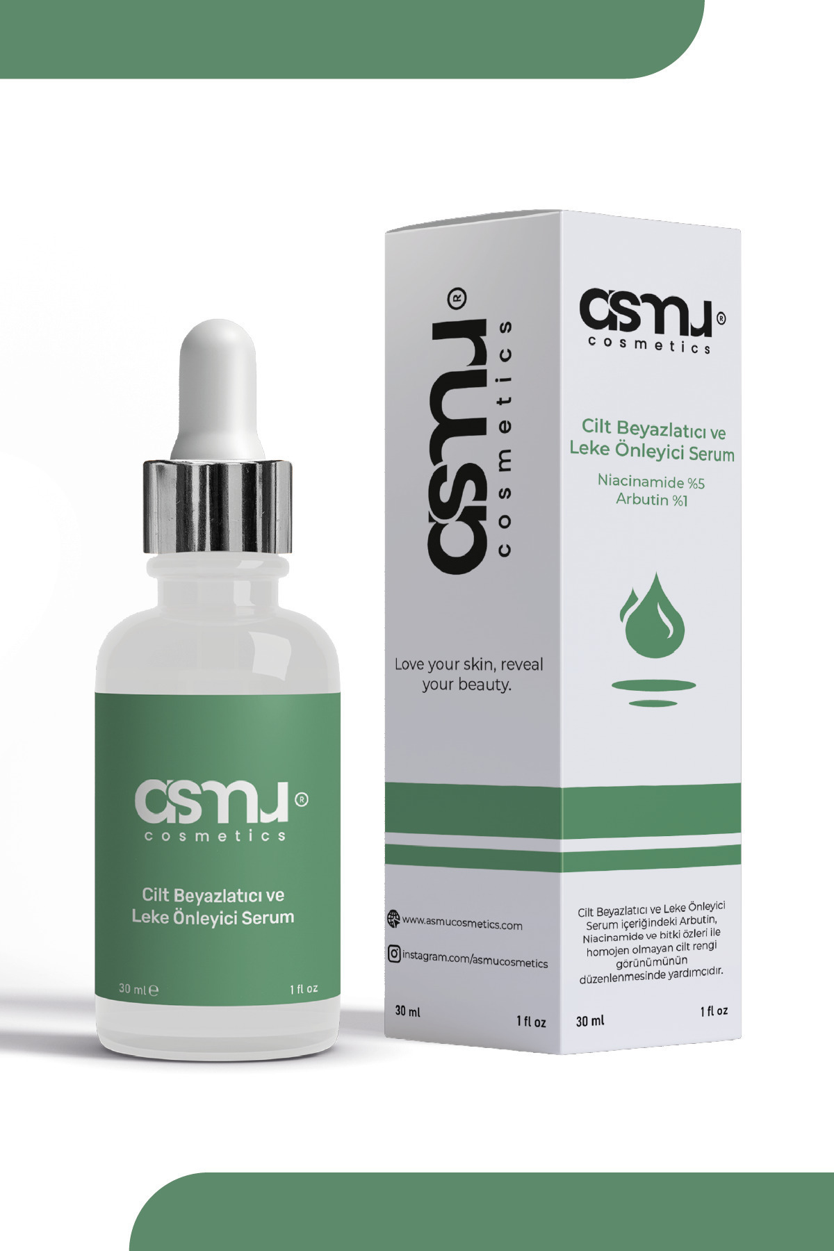 Asmu Cosmetics Cilt Beyazlatıcı, Leke Karşıtı Ve Aydınlatıcı Arbutin ...