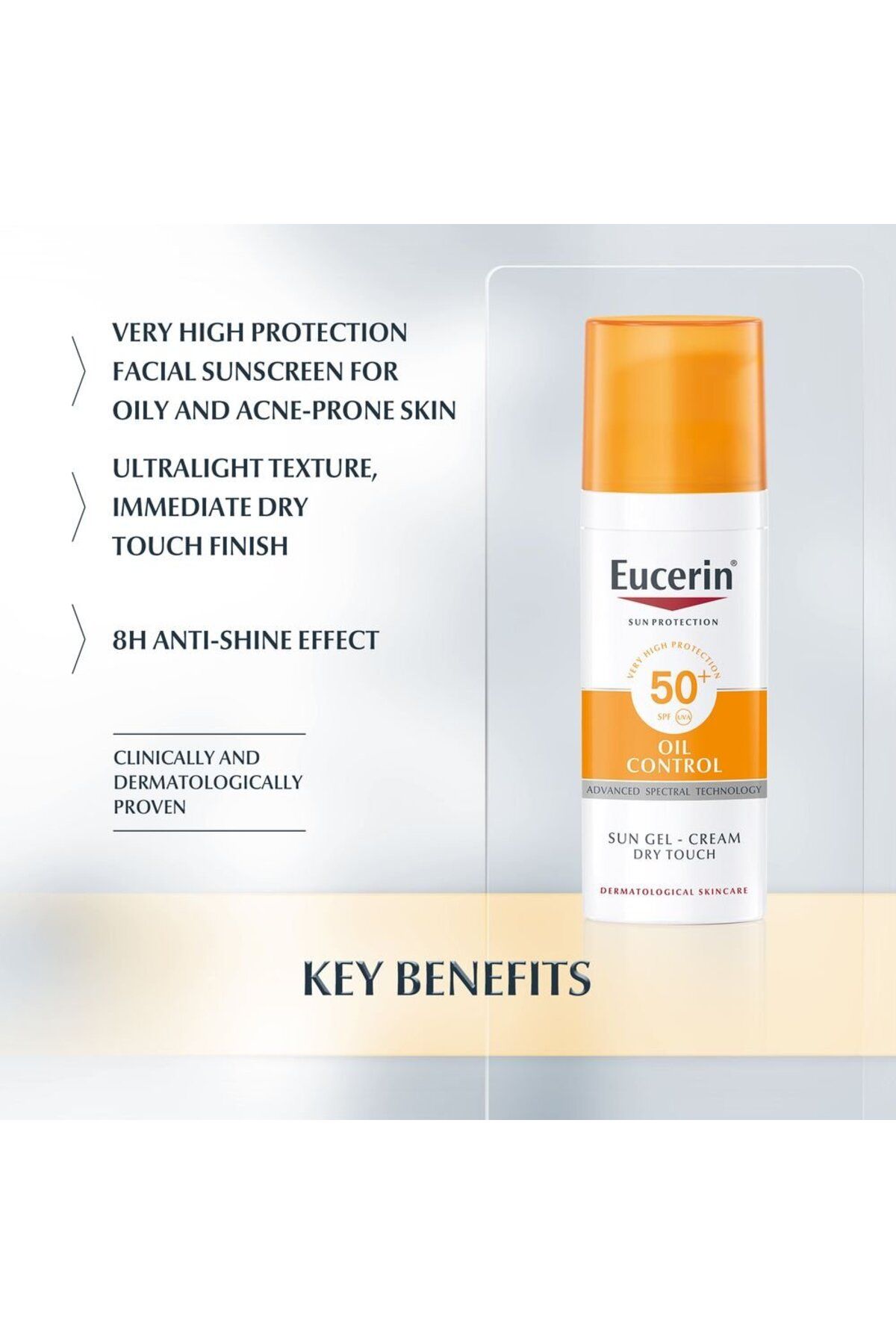 Eucerin-Eucerin Sun Oil Control SPF 50+ Sunscreen Gel Cream With Dry Touch 50 ml 3