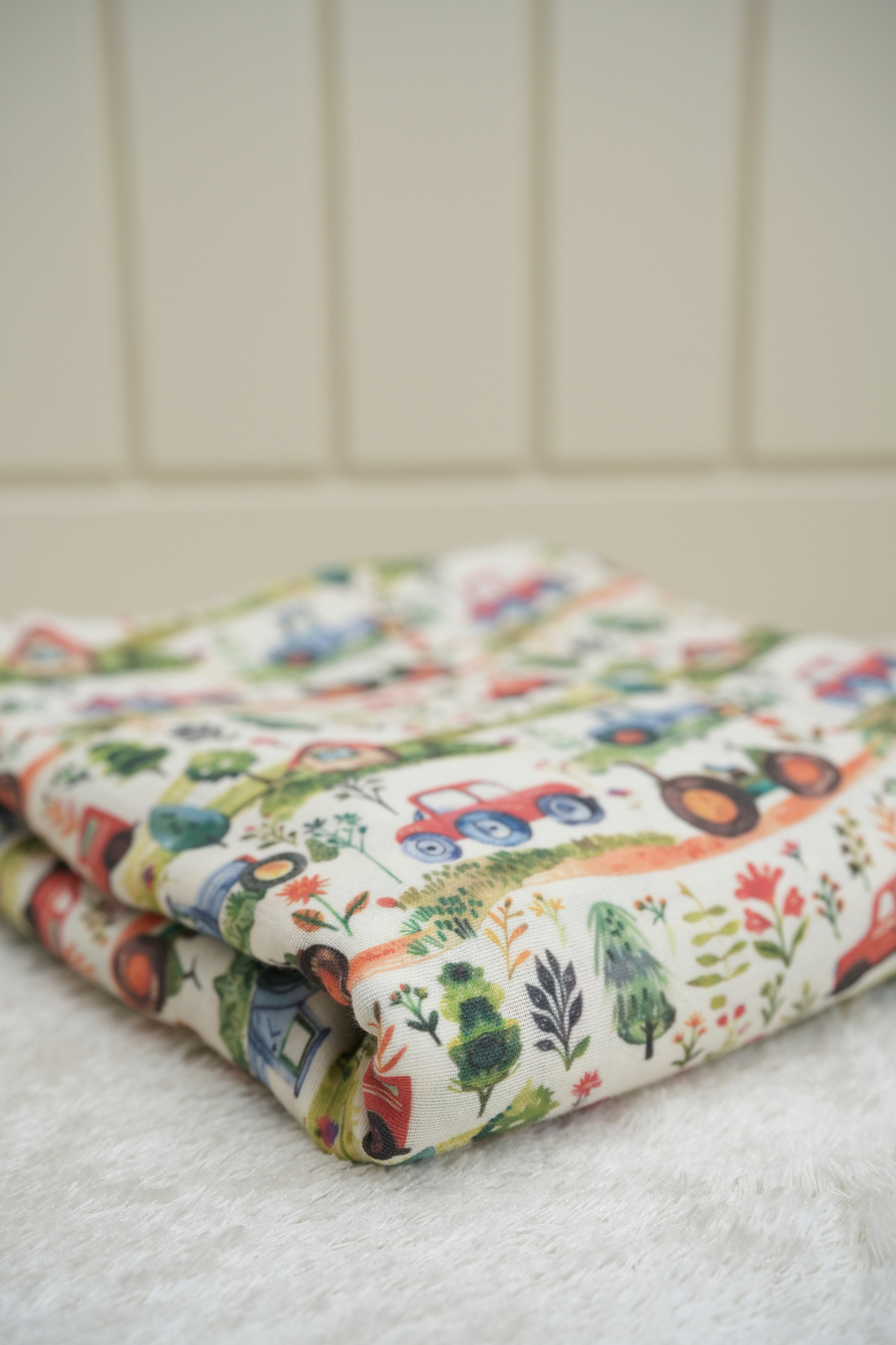 Tuğba Kuğu Baskılı Müslin Kumaş  | Farm Truck fotoğrafı 3 (önizleme)