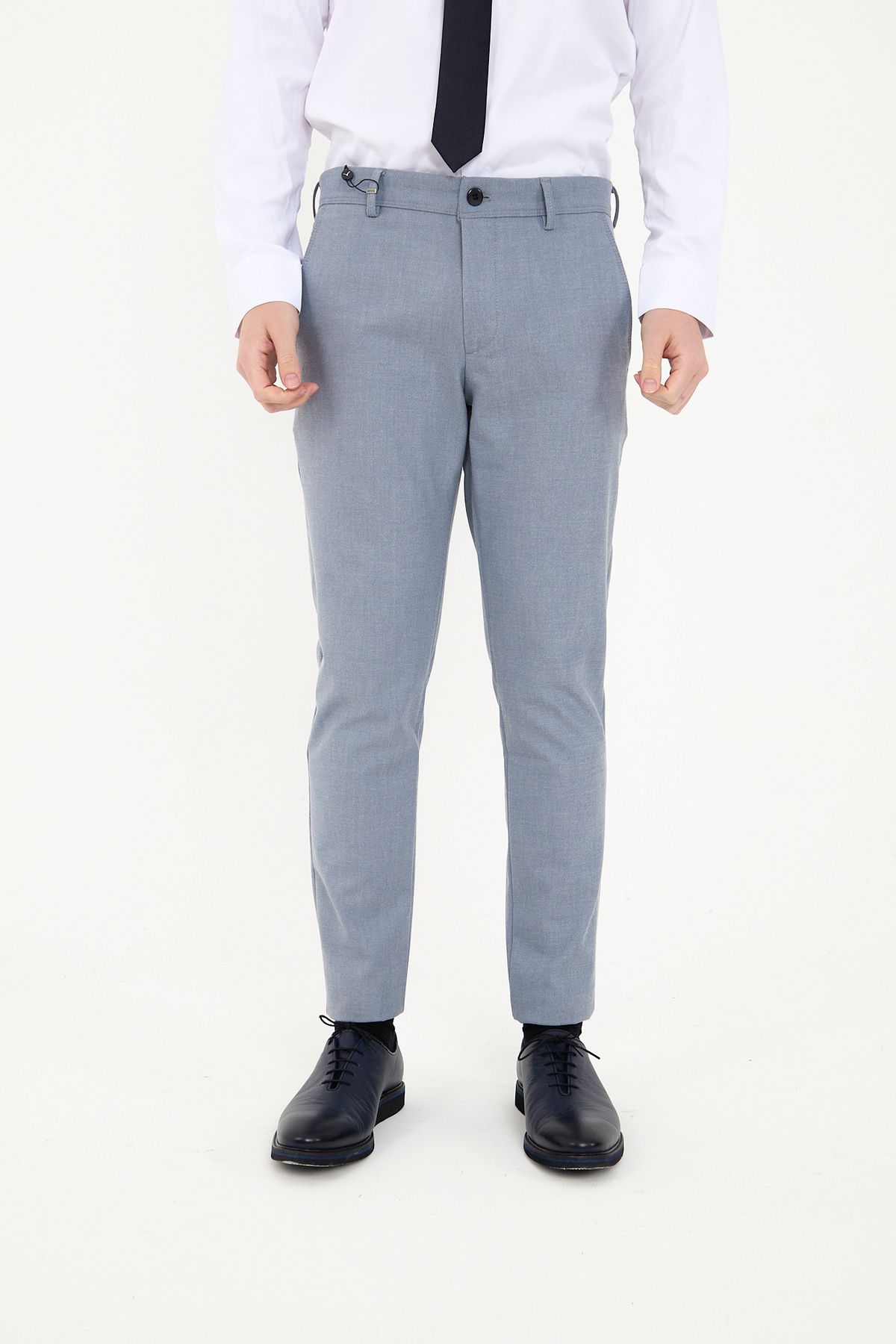 ACTUAL-Men's Slim Fit Trousers-1405-Blue 2