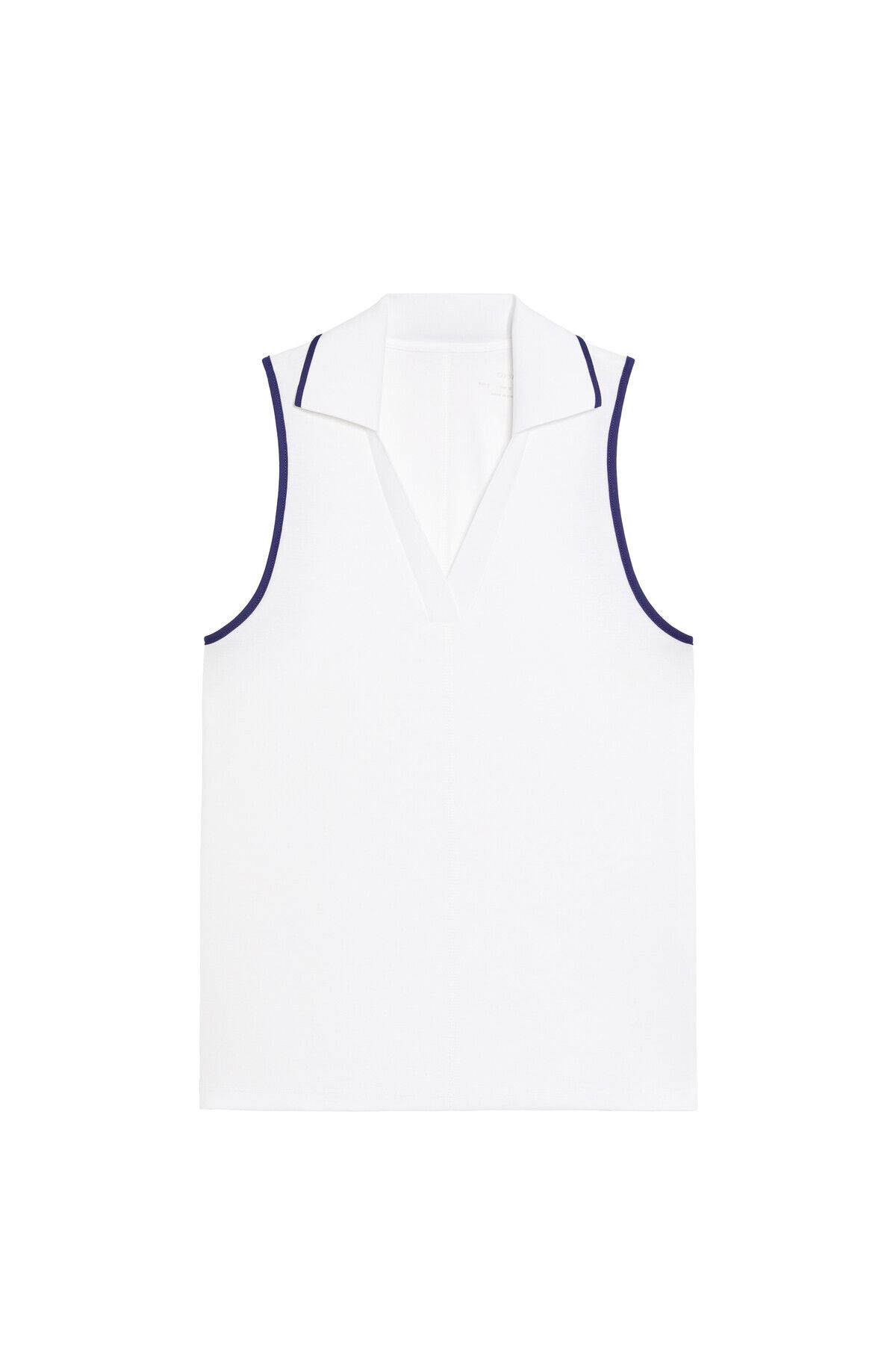 Oysho-Sleeveless piping polo shirt with cotton 5