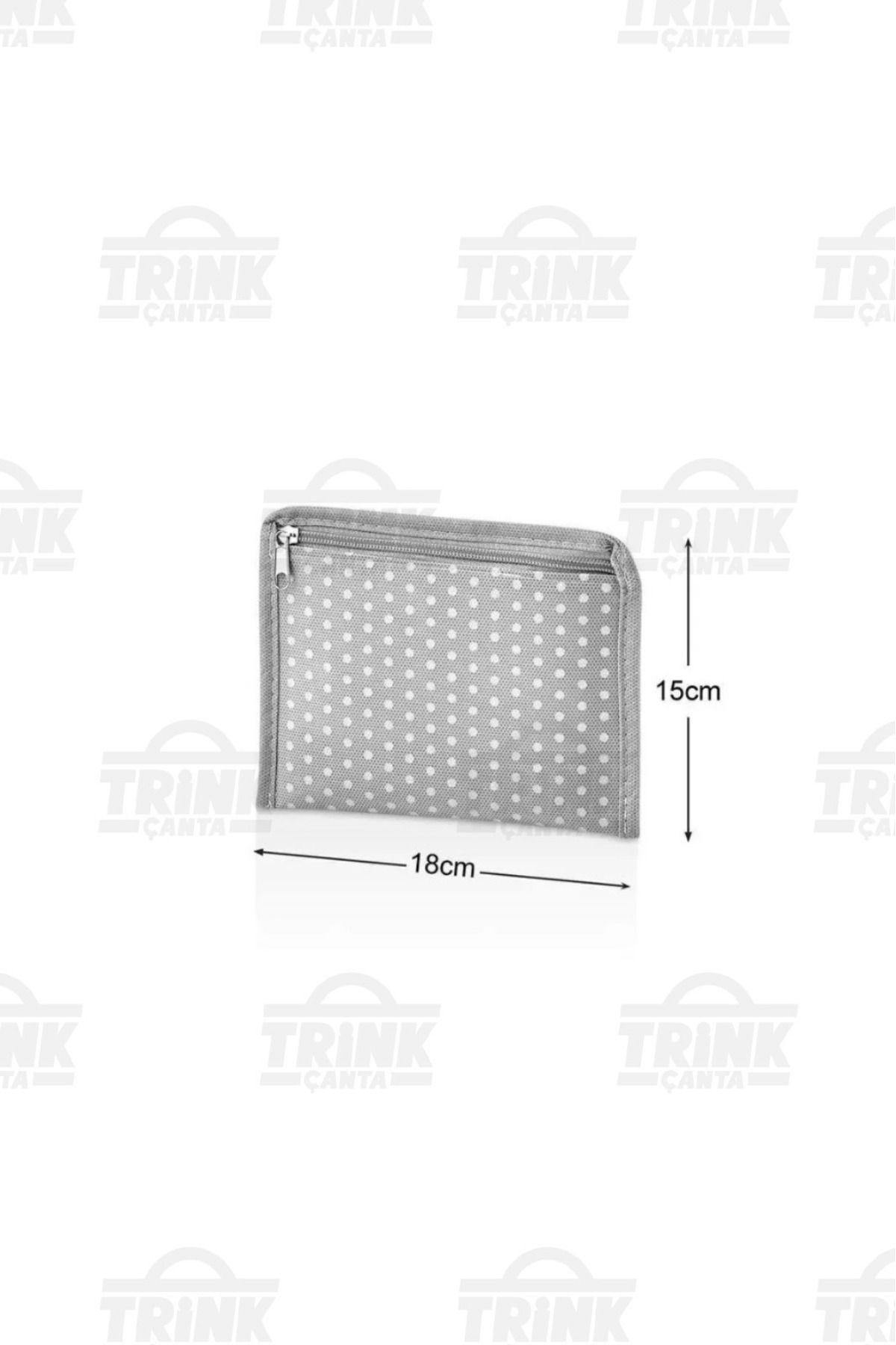 Trink Çanta-6-Piece Suitcase and Suitcase Set - Mesh and Polka Dot 5