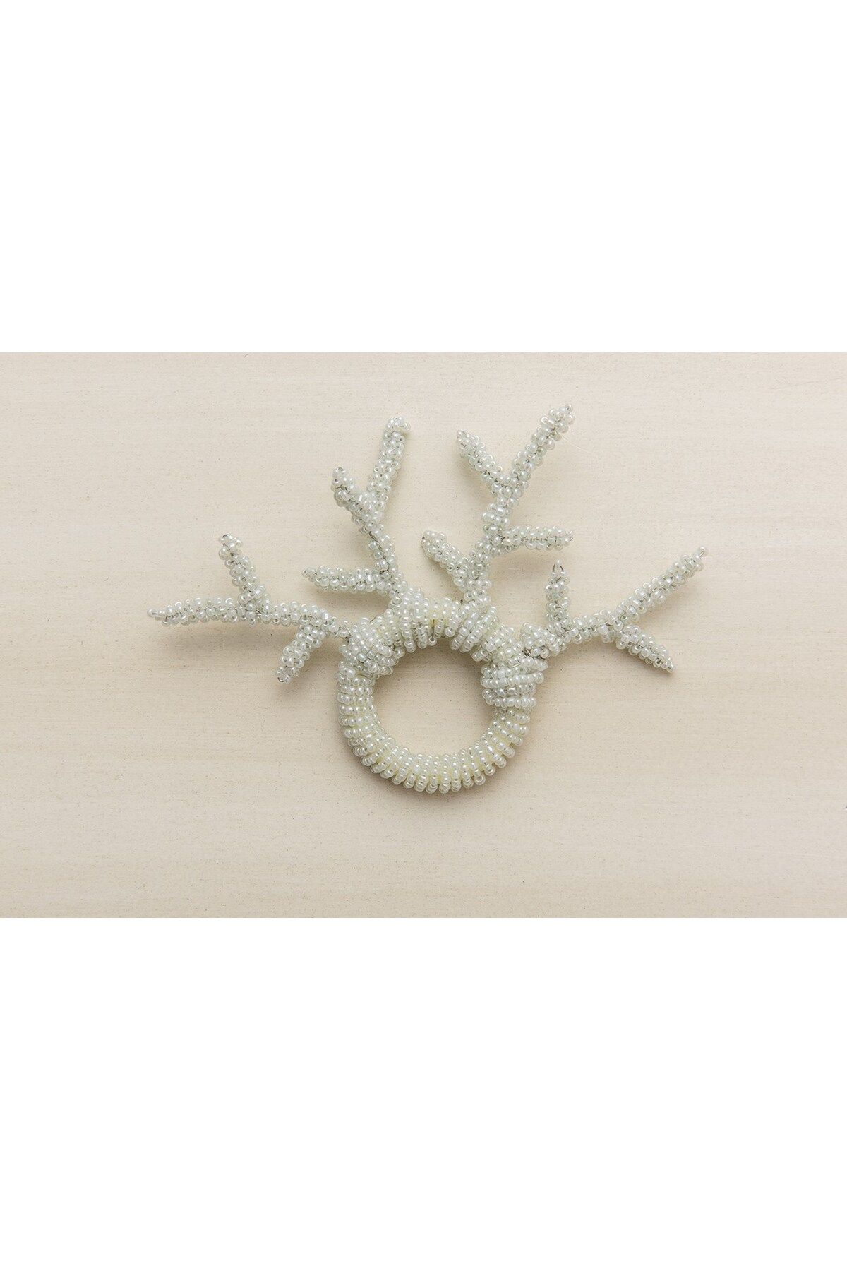 Gül Güler-Napkin Holder Bead Coral Aqua Green 2