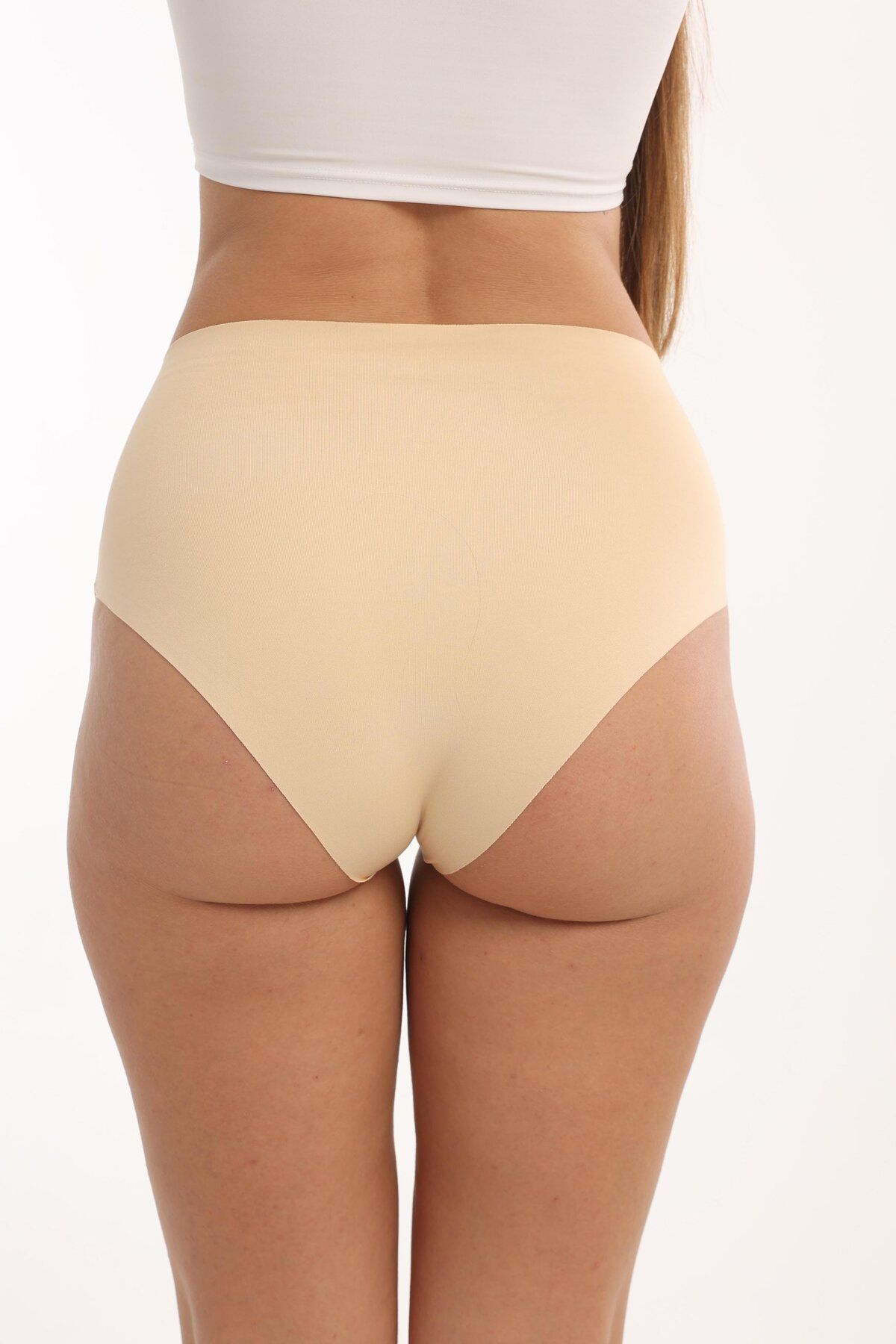 Arma Yıldız-High Waist Laser Cut Seamless Women's Panties - Pack of 3 Skin 6