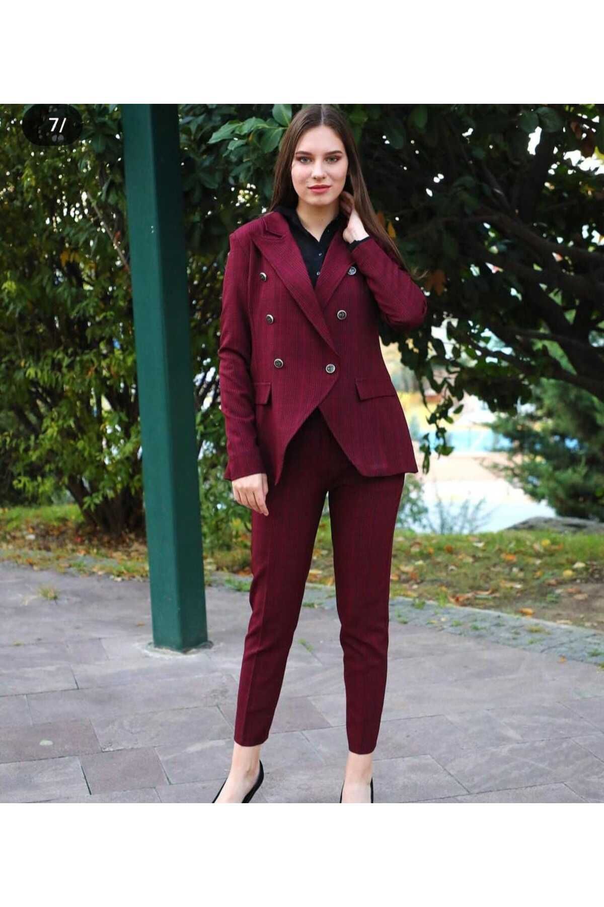 Fosiya-Thin Pattern Six-Button Suit 1