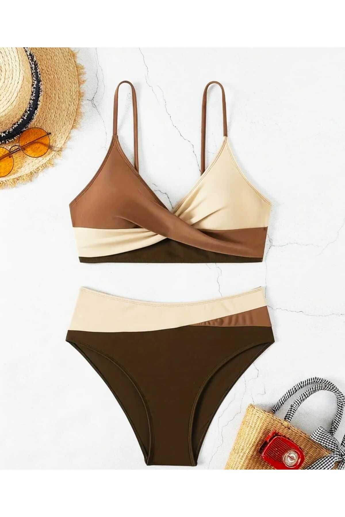 İtal-Bikini Suit in Coffee Tones 1