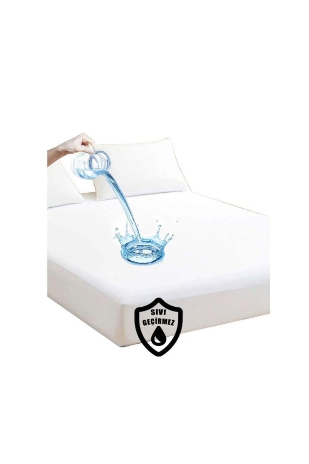indigo ev tekstili-Polyester Towel with 4 Corners Elastic - Liquid Proof Mattress Protector Mattresses 4