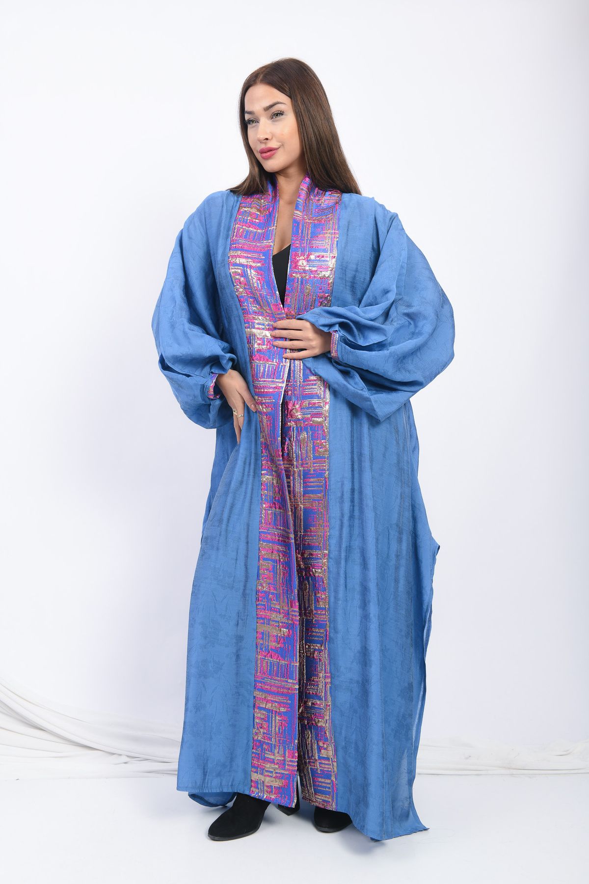 Marever Fashion-Silk Brocar Abbaya Kaftan 5