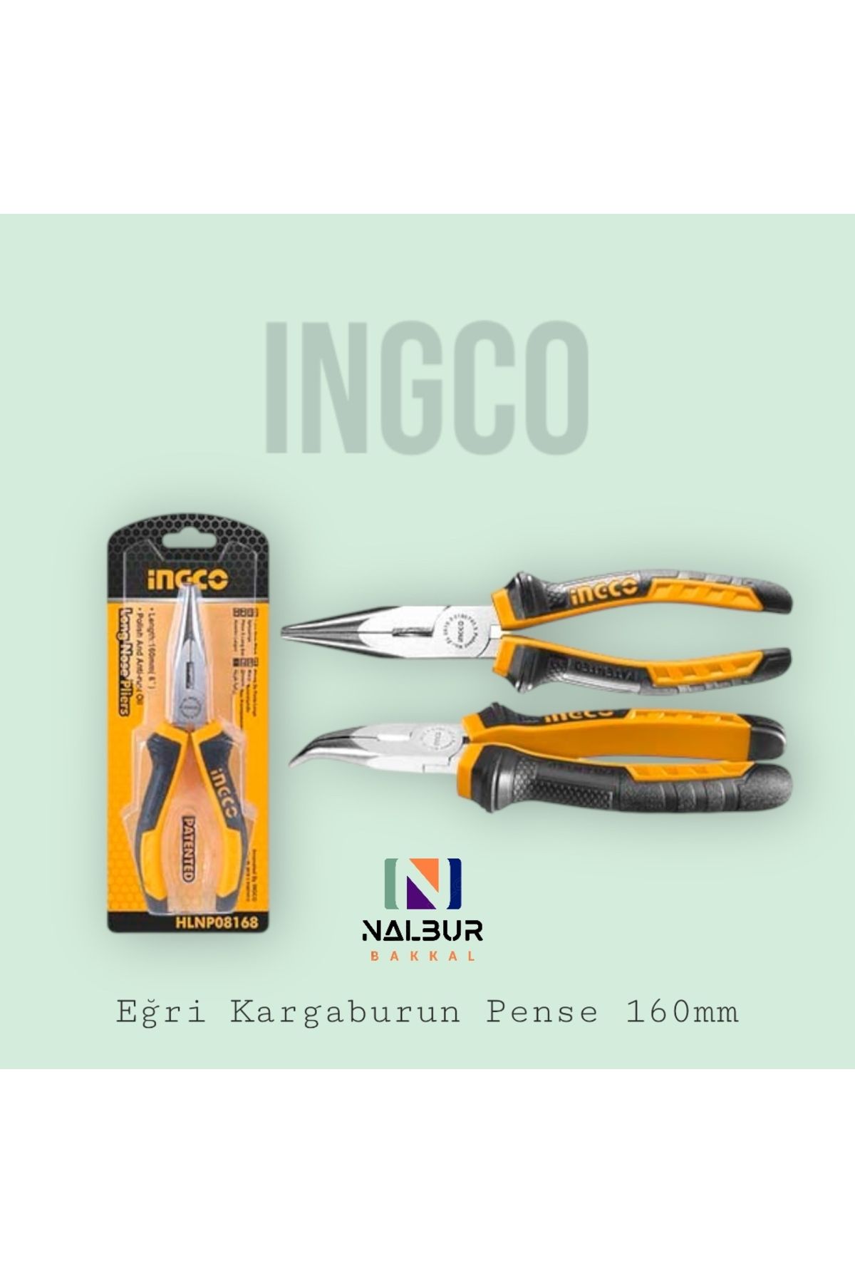 Ingco Eğri Kargaburun Pense 160mm ING-HBNP08168